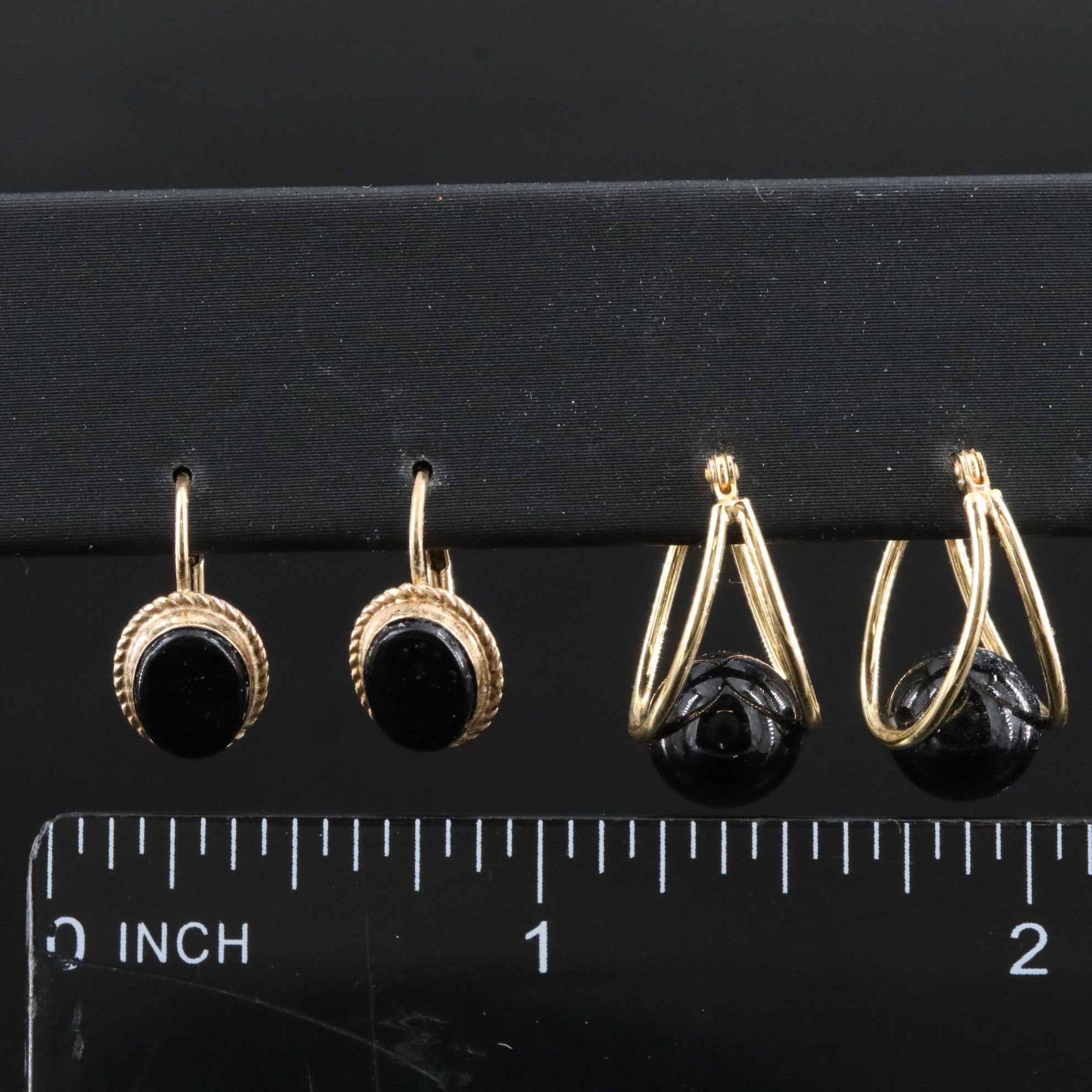 14K Black Onyx Earrings