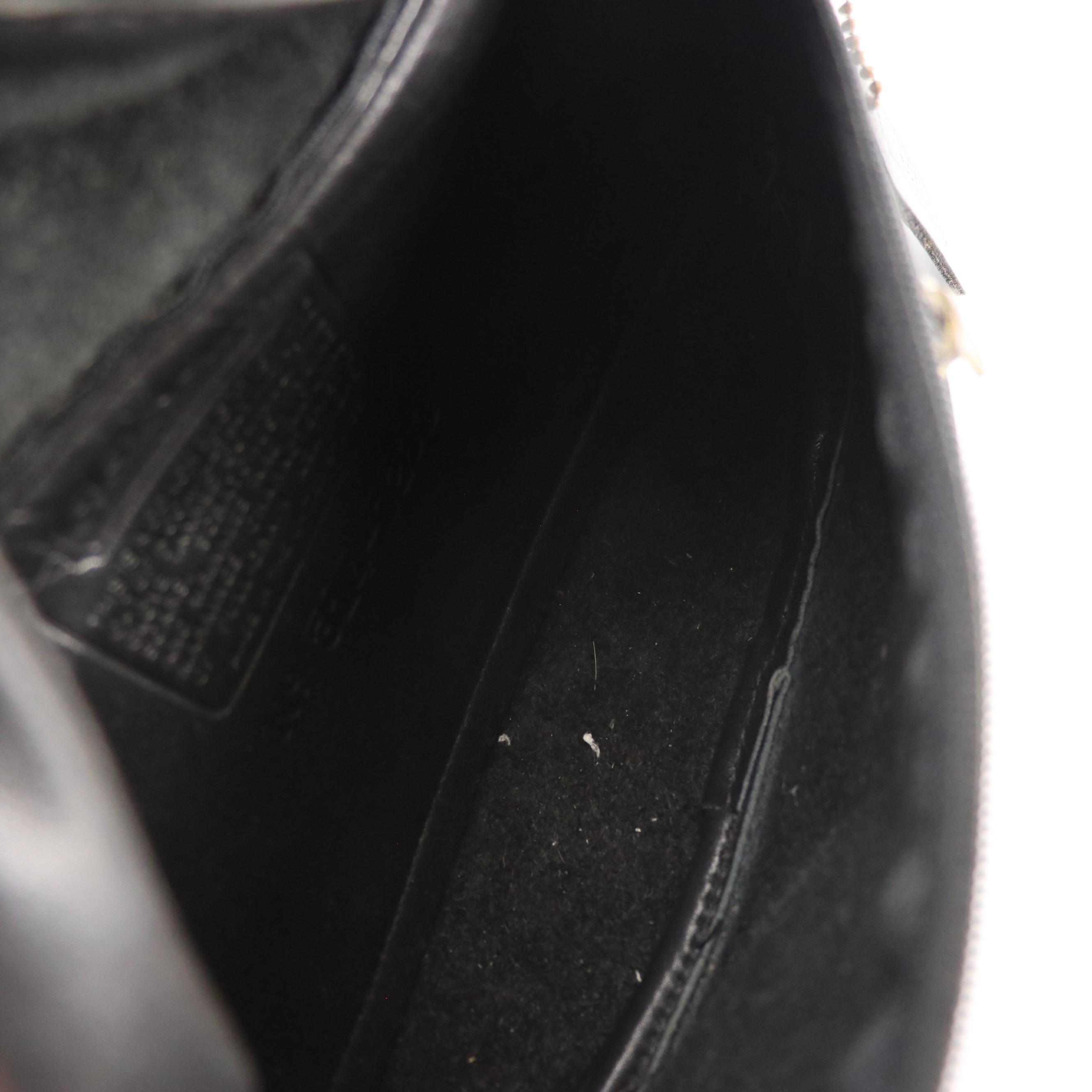 Coach Vintage Black Leather Waist Bag, 1990s