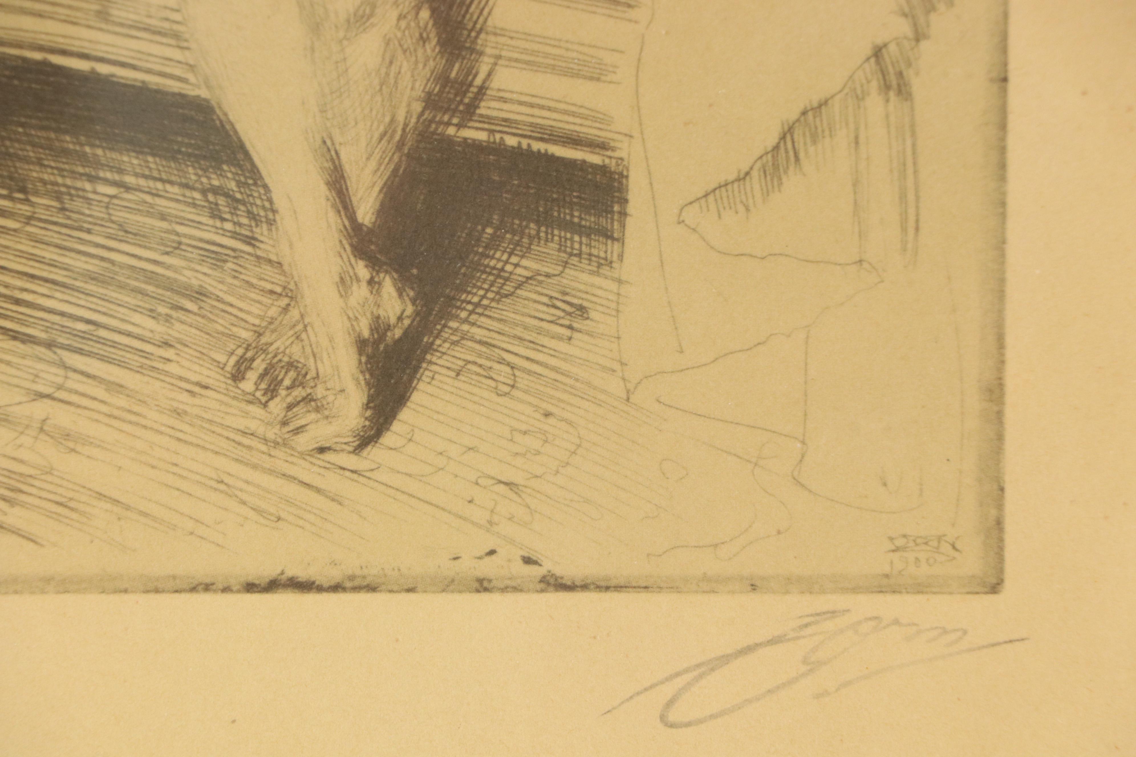 "The Guitar Player" After Anders Zorn