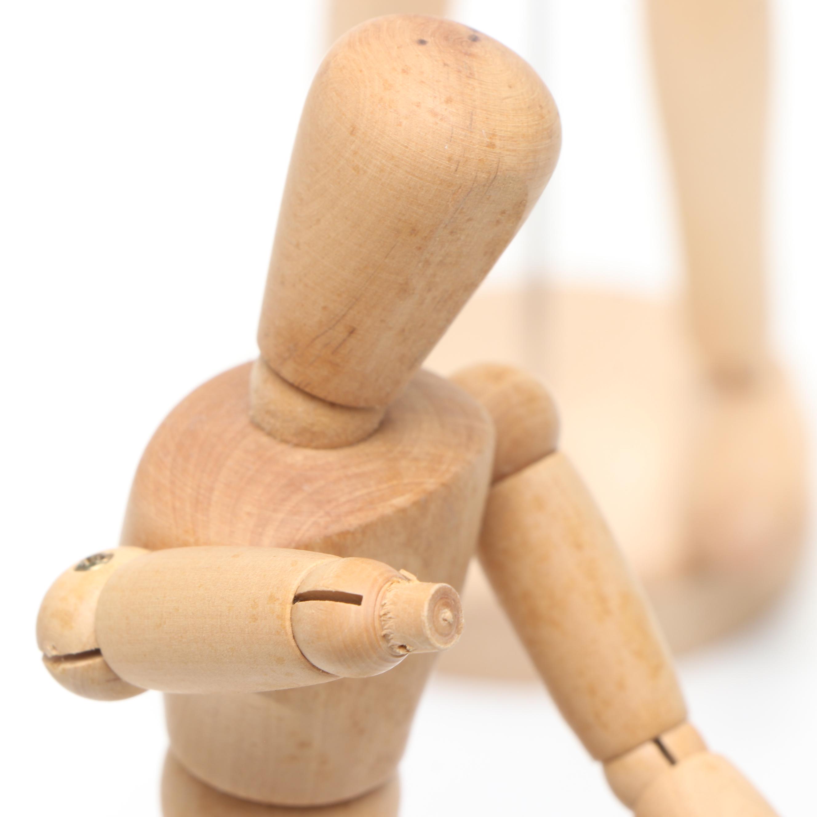 Posable Wood Mannequins and Hand for Life Drawing