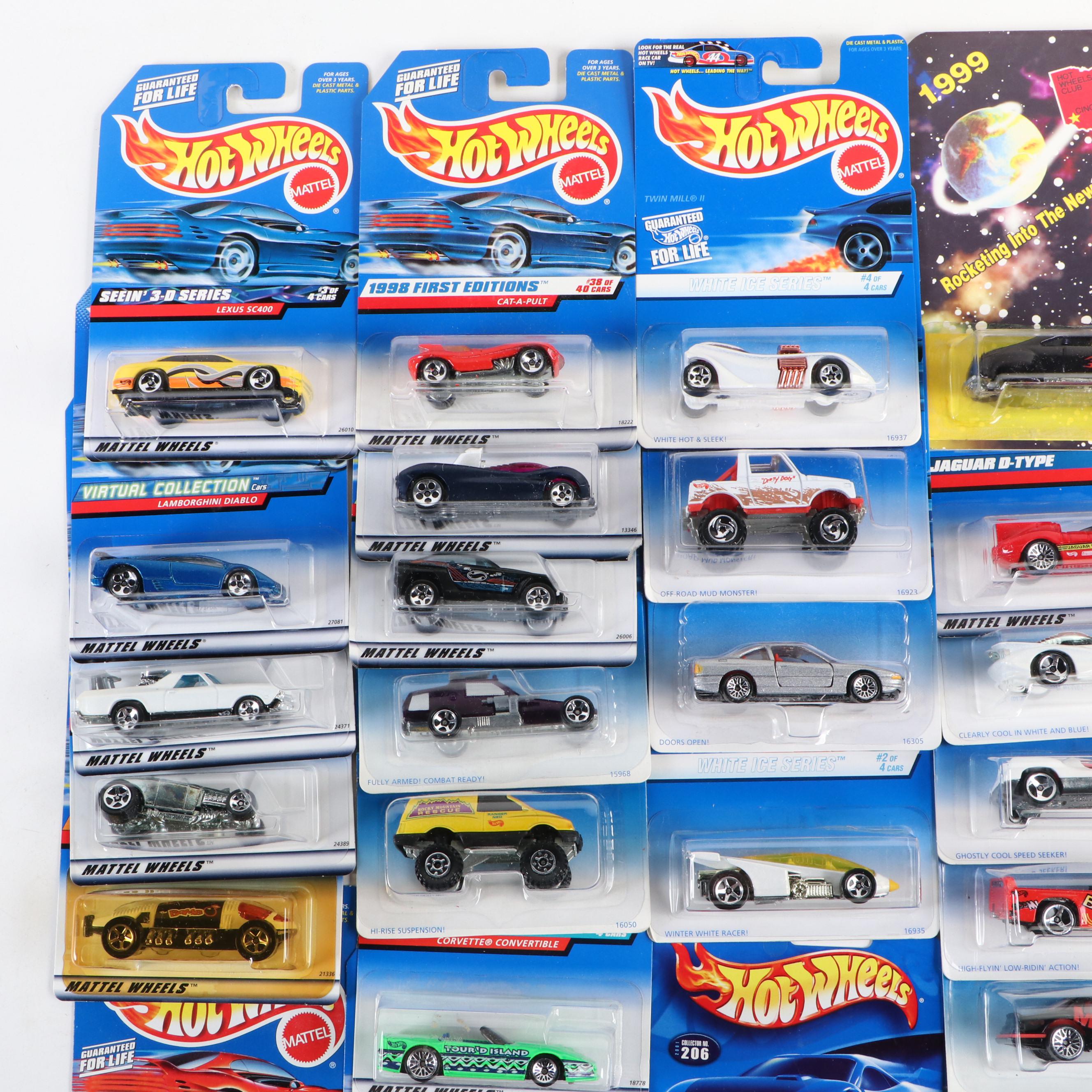 Hot Wheels "Lexus SC400," "Jaguar D-Type" and More Diecast Toy Cars