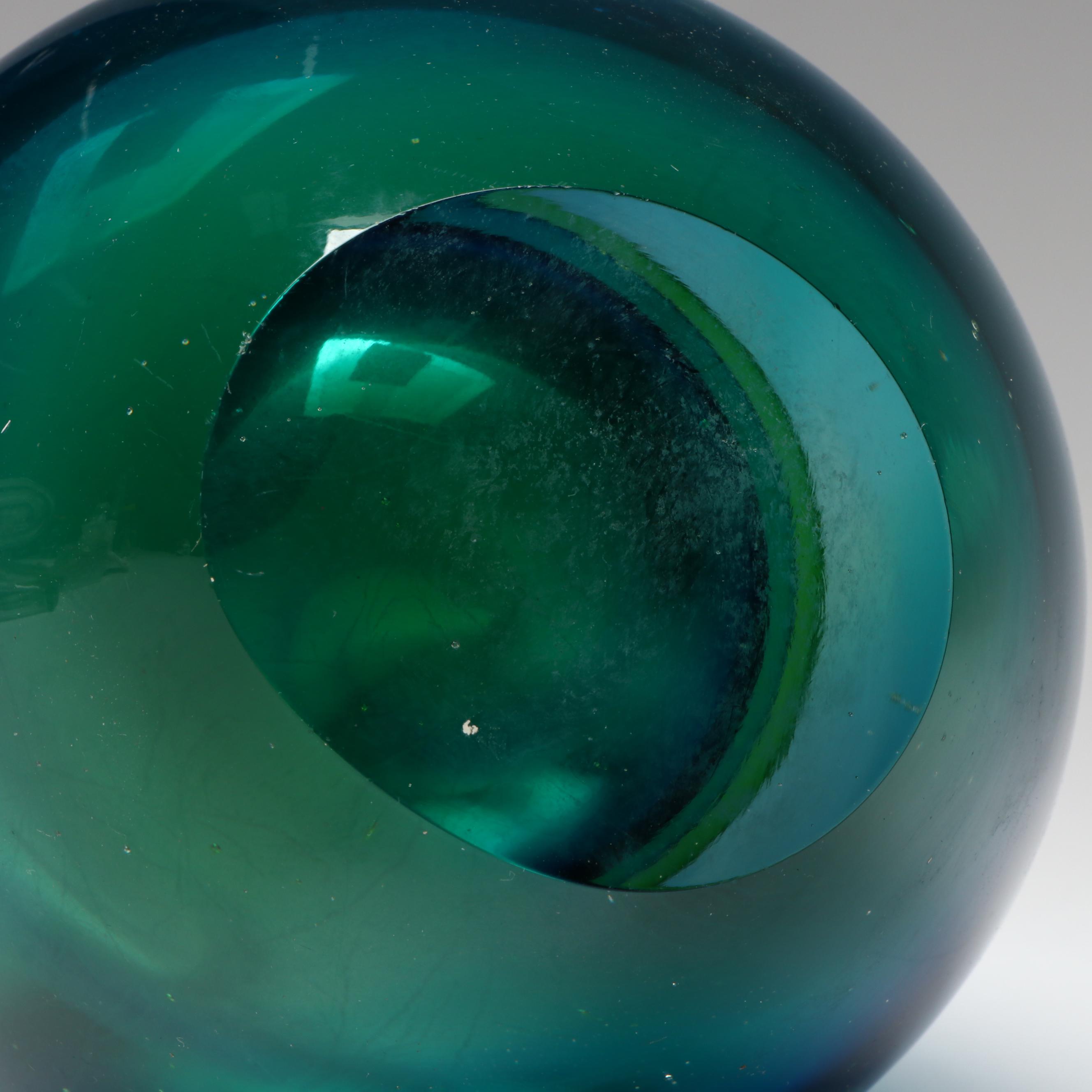 Sommerso Art Glass Teardrop Sculpture, Manner of Flavio Poli