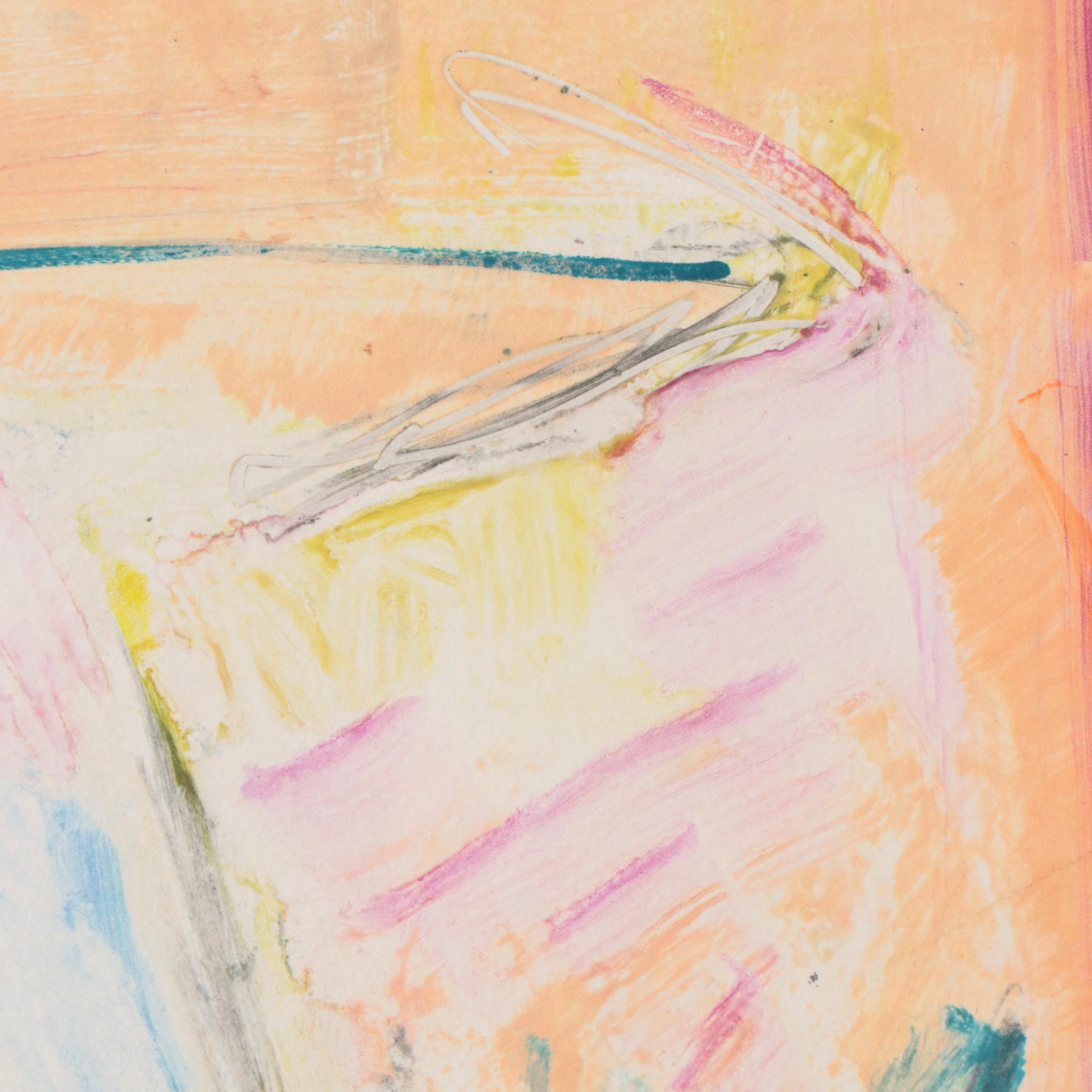 Rita Mallet Blasser Multicolor Monoprint "Discard III," Circa 2000