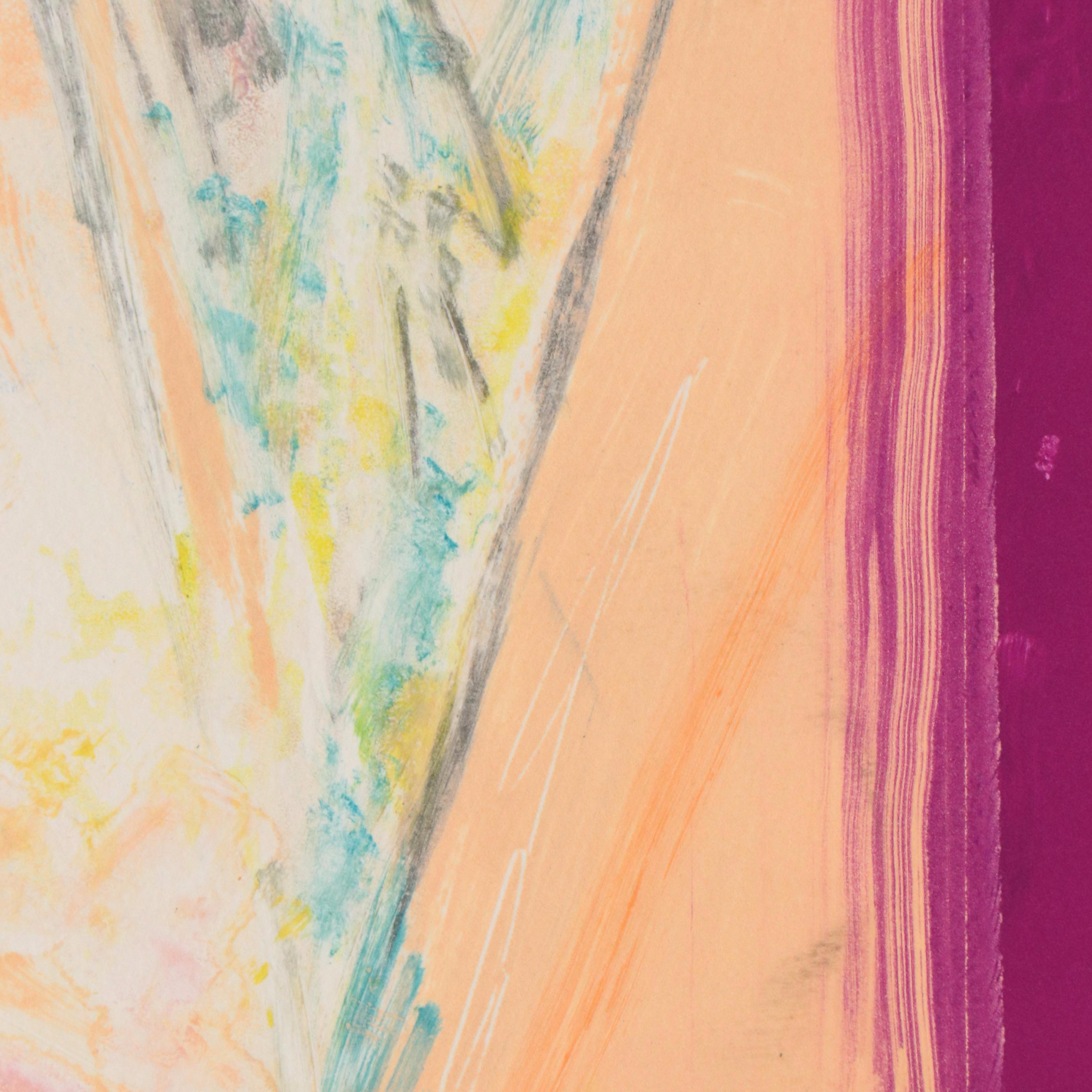 Rita Mallet Blasser Multicolor Monoprint "Discard III," Circa 2000