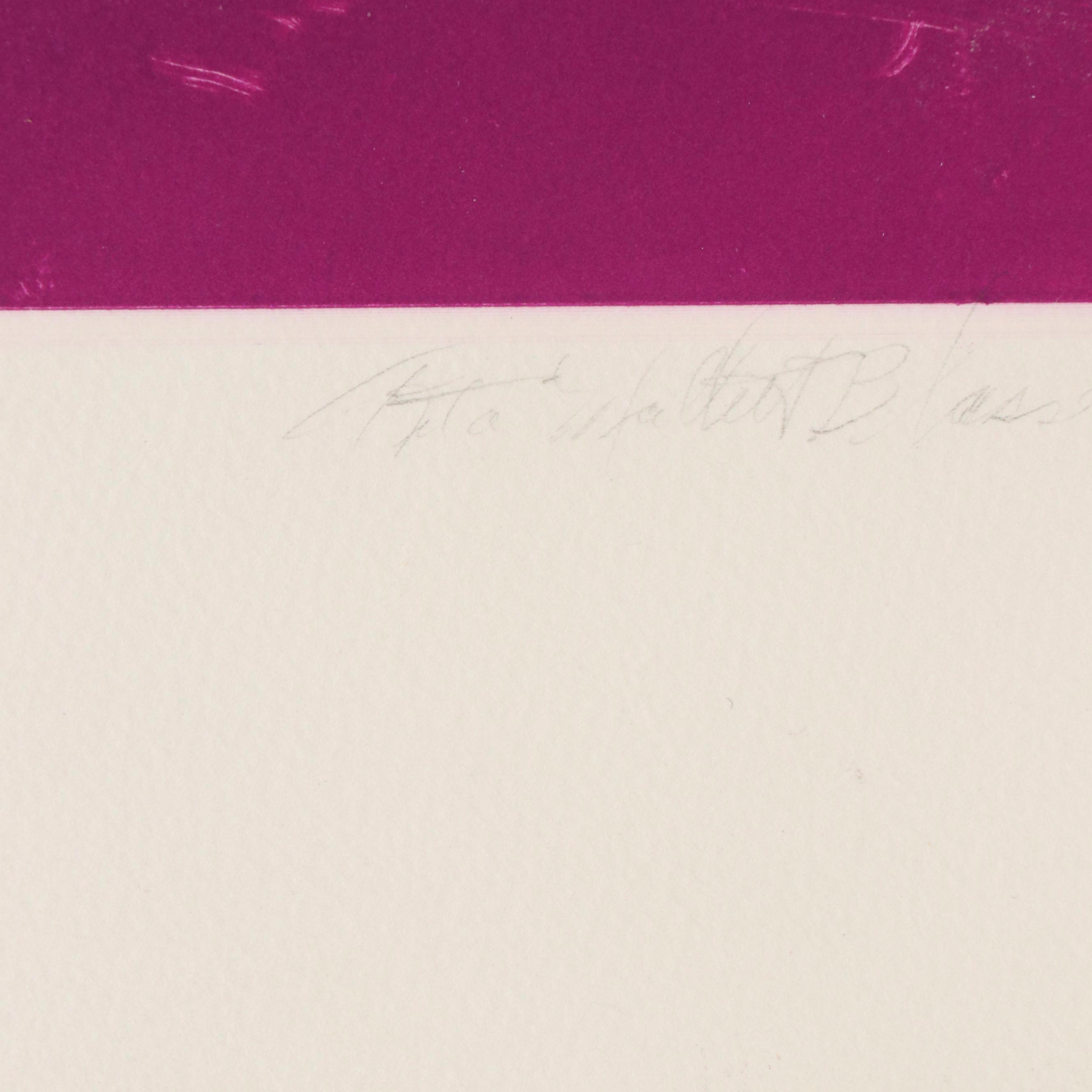 Rita Mallet Blasser Multicolor Monoprint "Discard III," Circa 2000