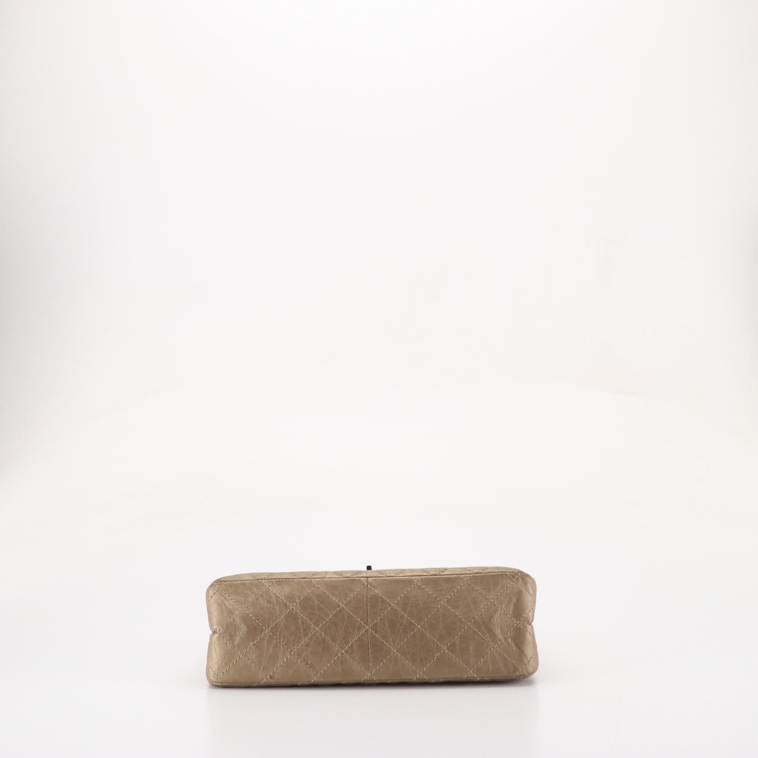 Chanel 2.55 Reissue Mademoiselle Flap Bag in Bronze Metallic Crinkled Calfskin