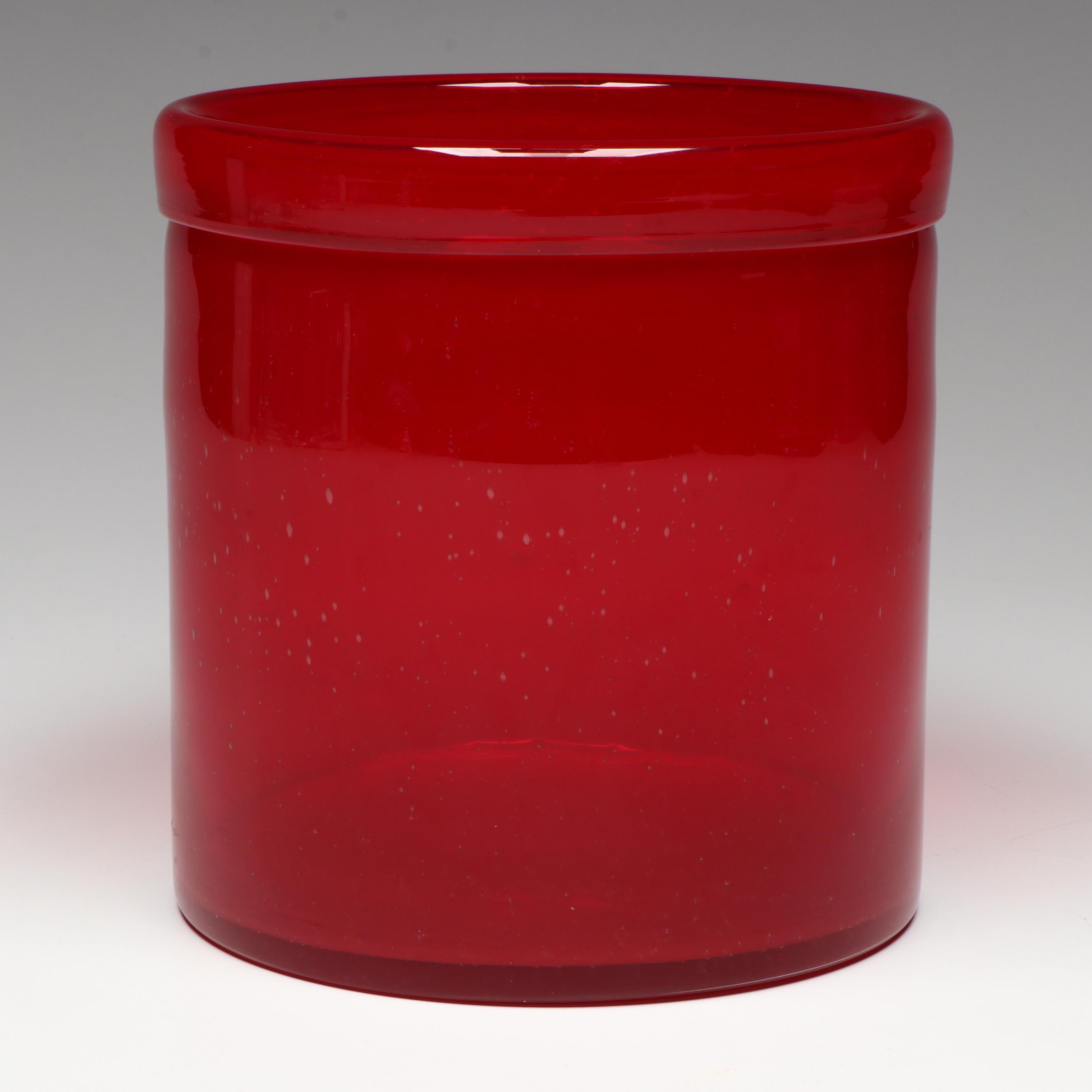 Tag Red Glass Vessel