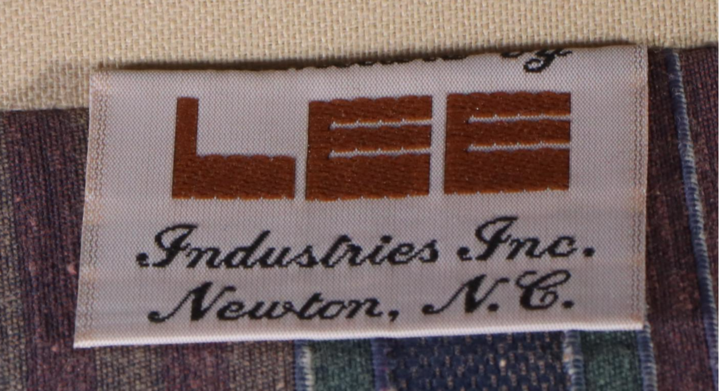 Lee Furniture Upholstered Armchair with Ottoman, Late 20th Century