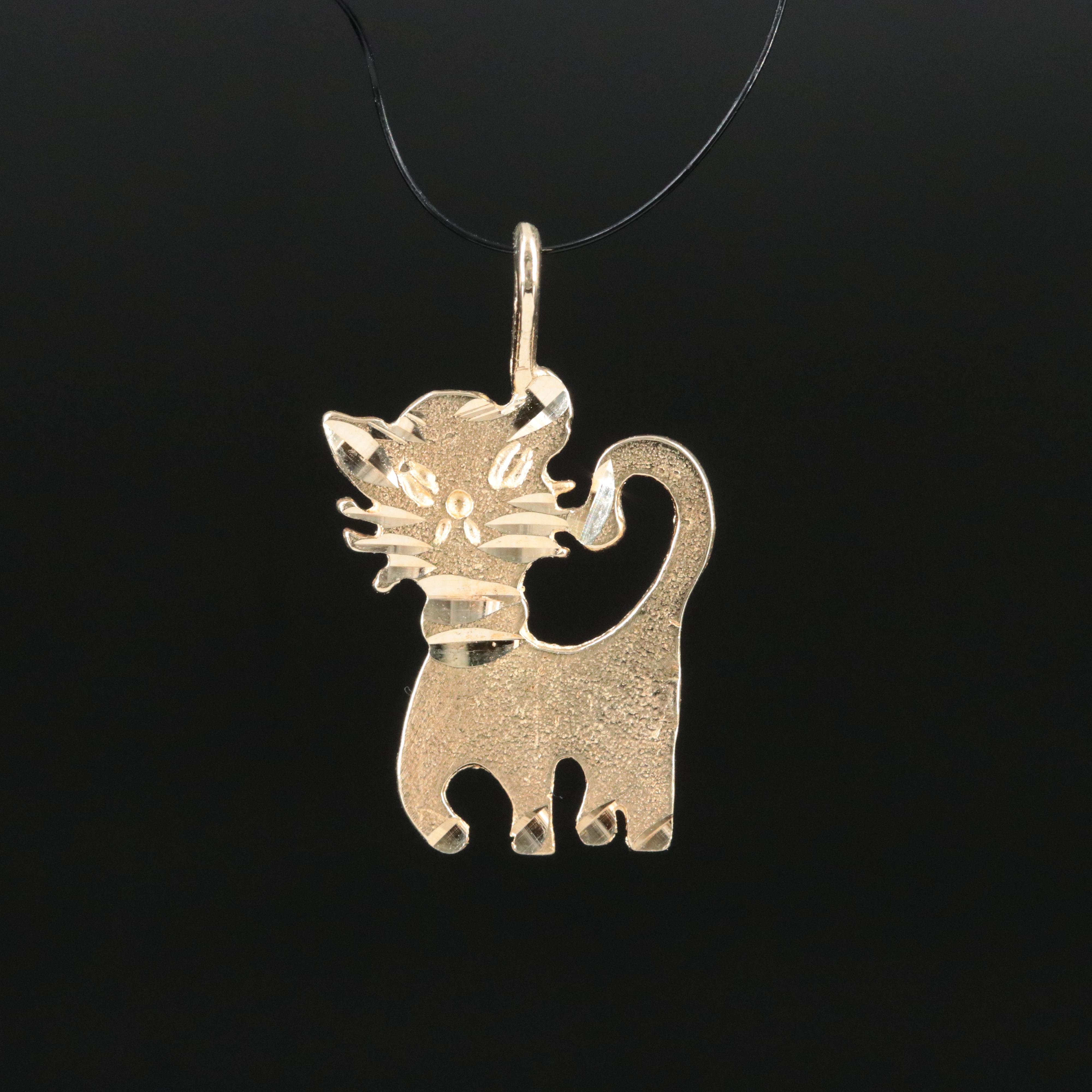14K Cat Charm