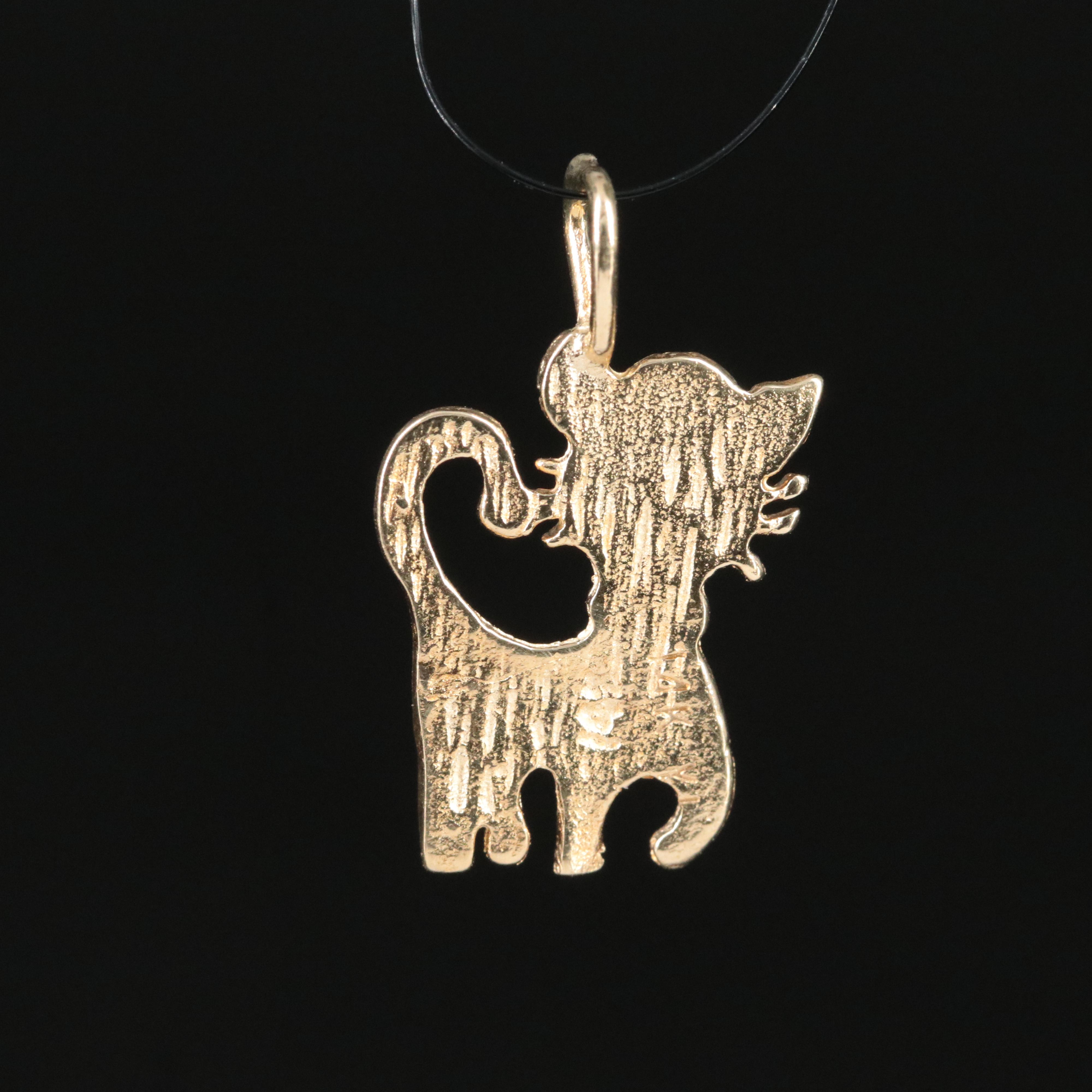 14K Cat Charm