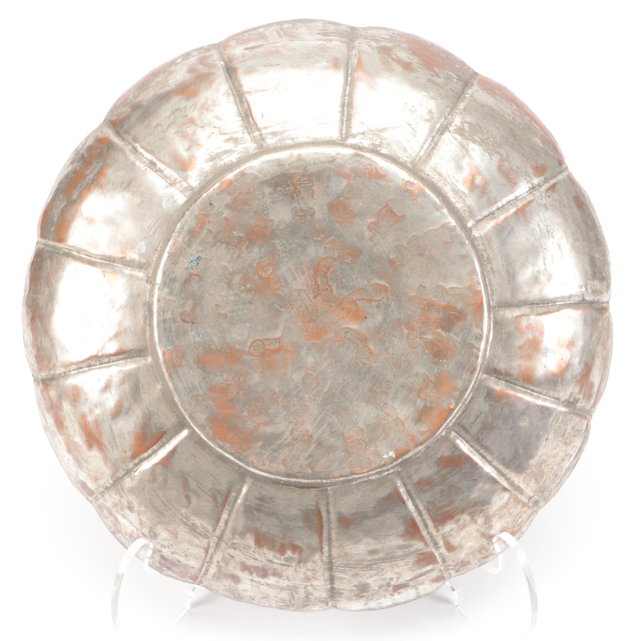 Scalloped Copper Bowl, Copper Chafing Dishes, and More Serveware