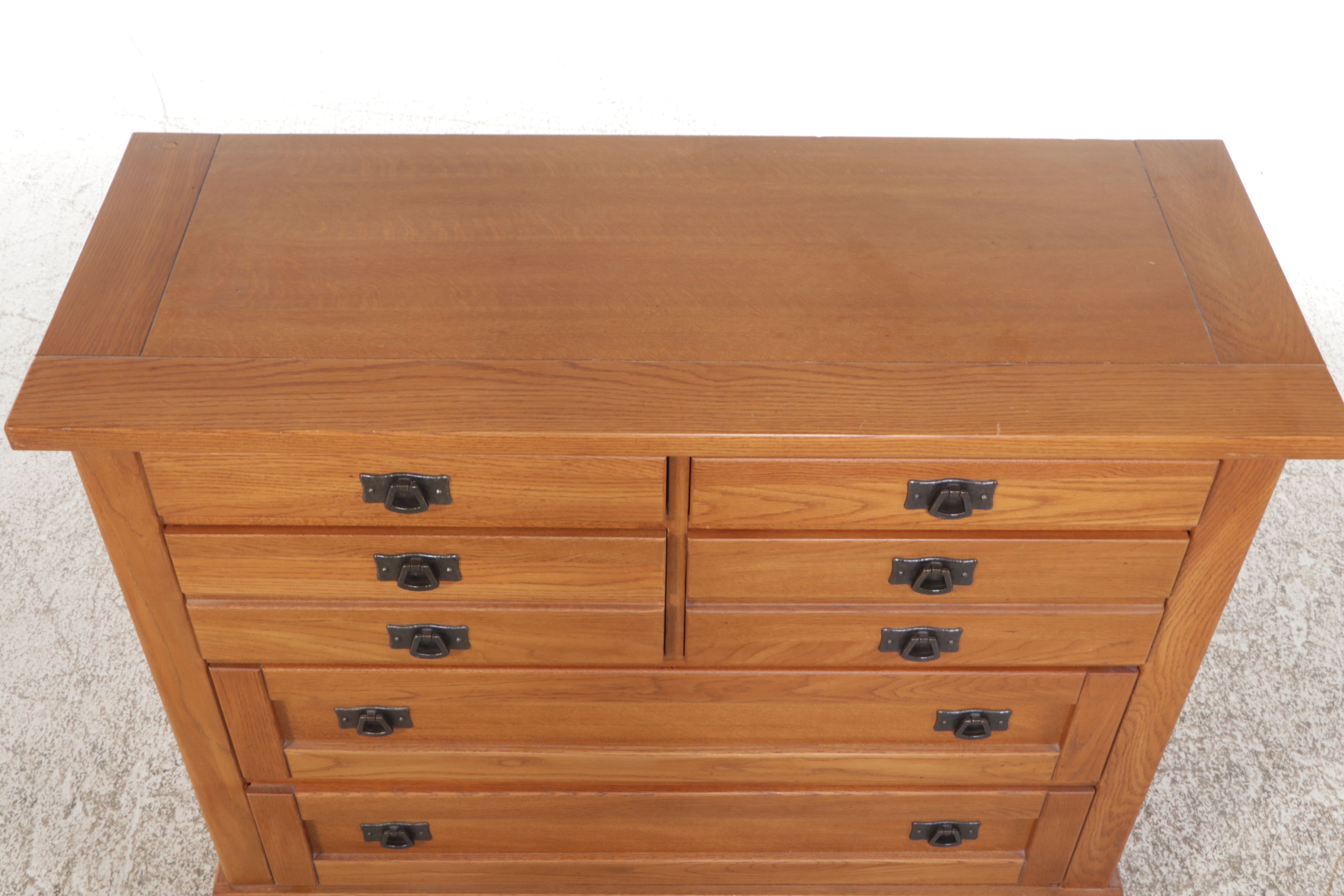 Arts & Crafts Style Oak Dresser