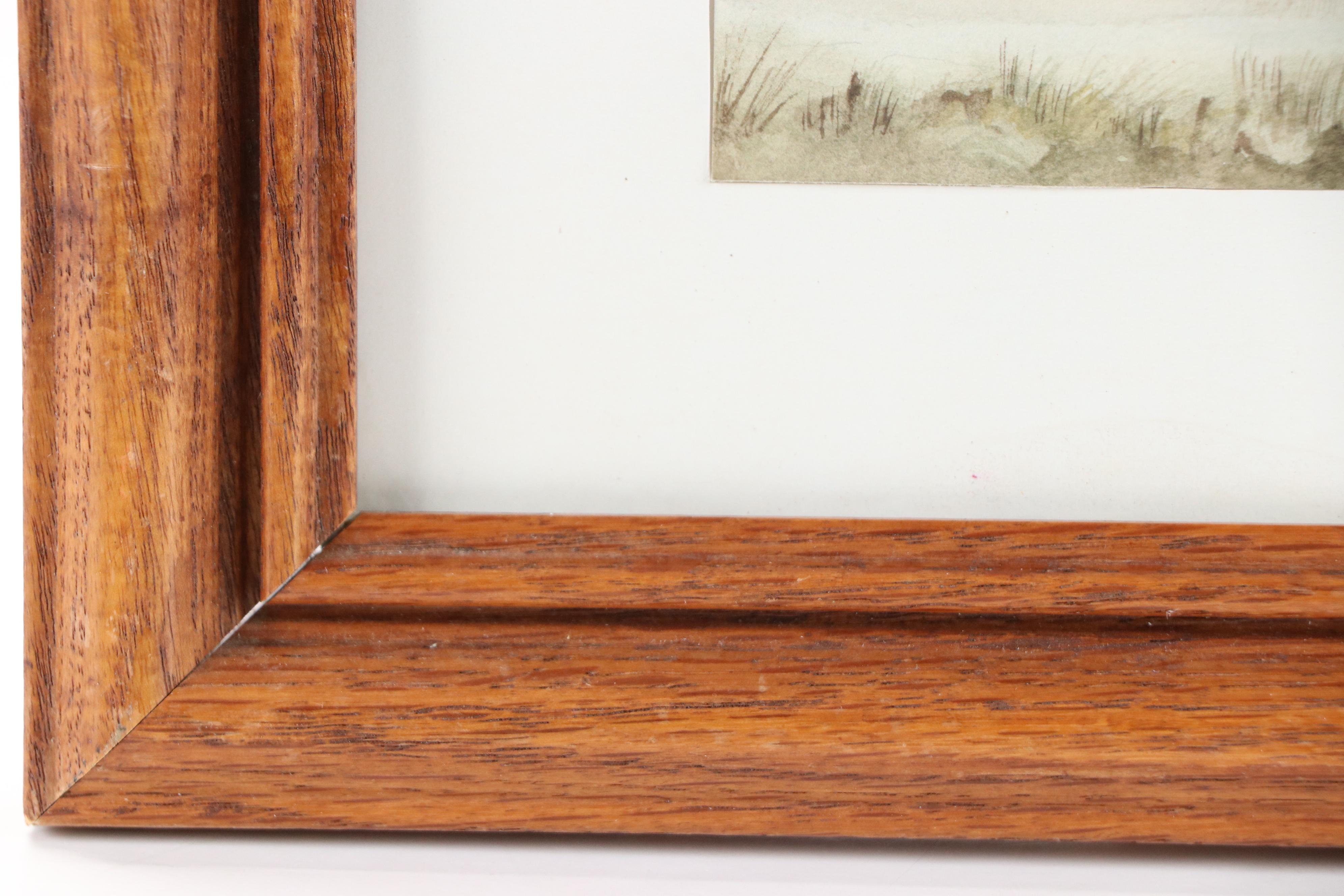 Watercolor Painting of Atmospheric Aquatic Landscape With Trees, 1986