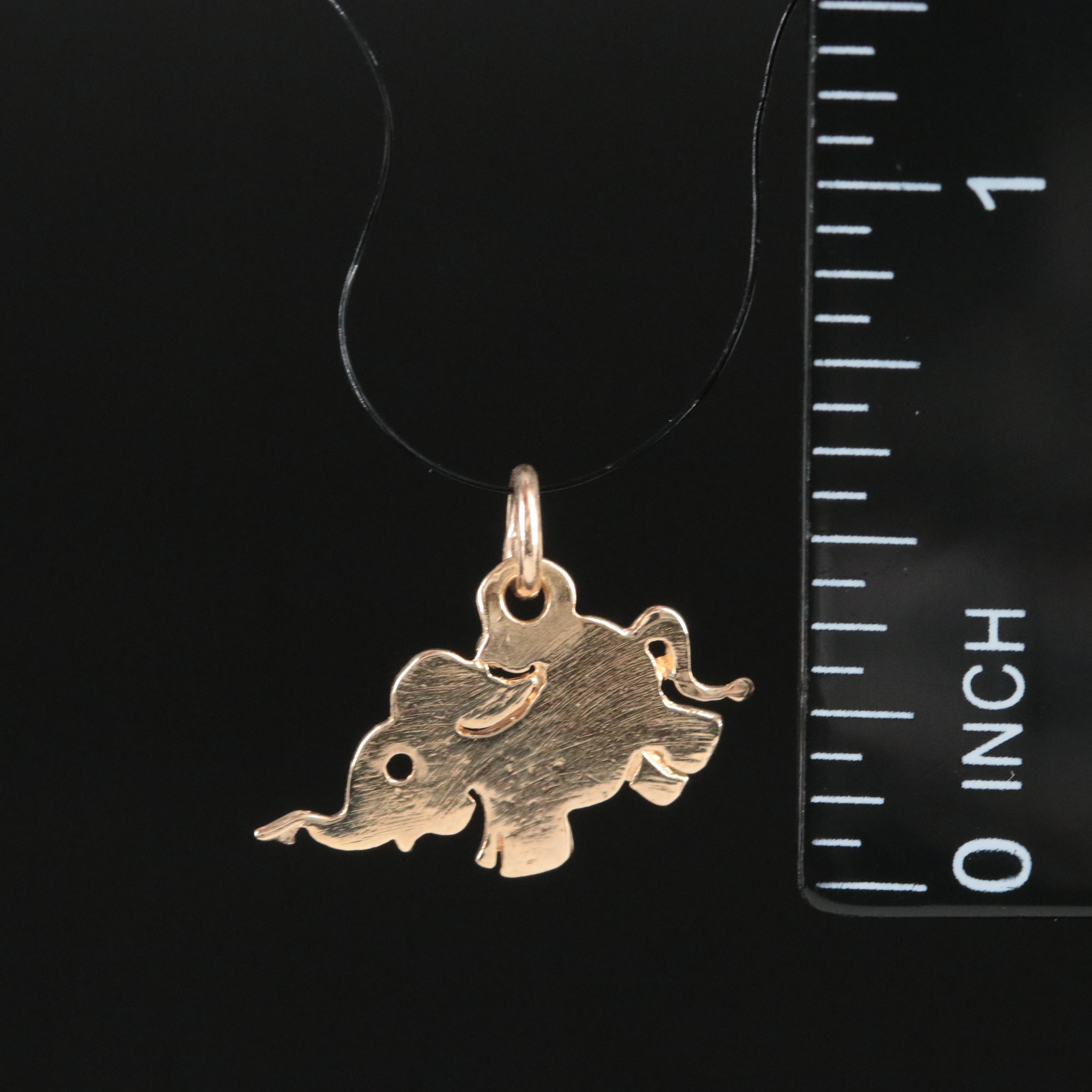 14K Elephant Charm