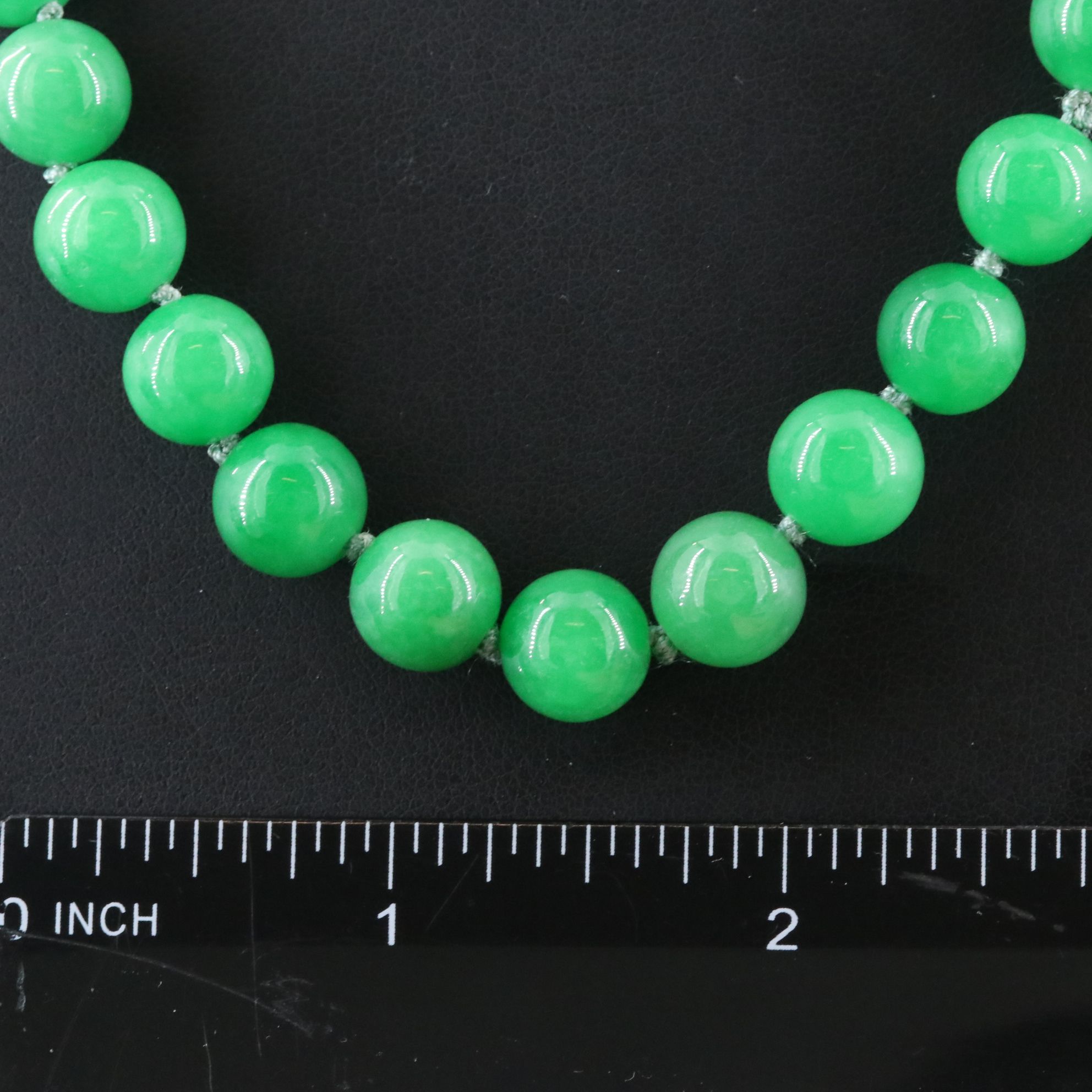 Jadeite Necklace with 14K Clasp