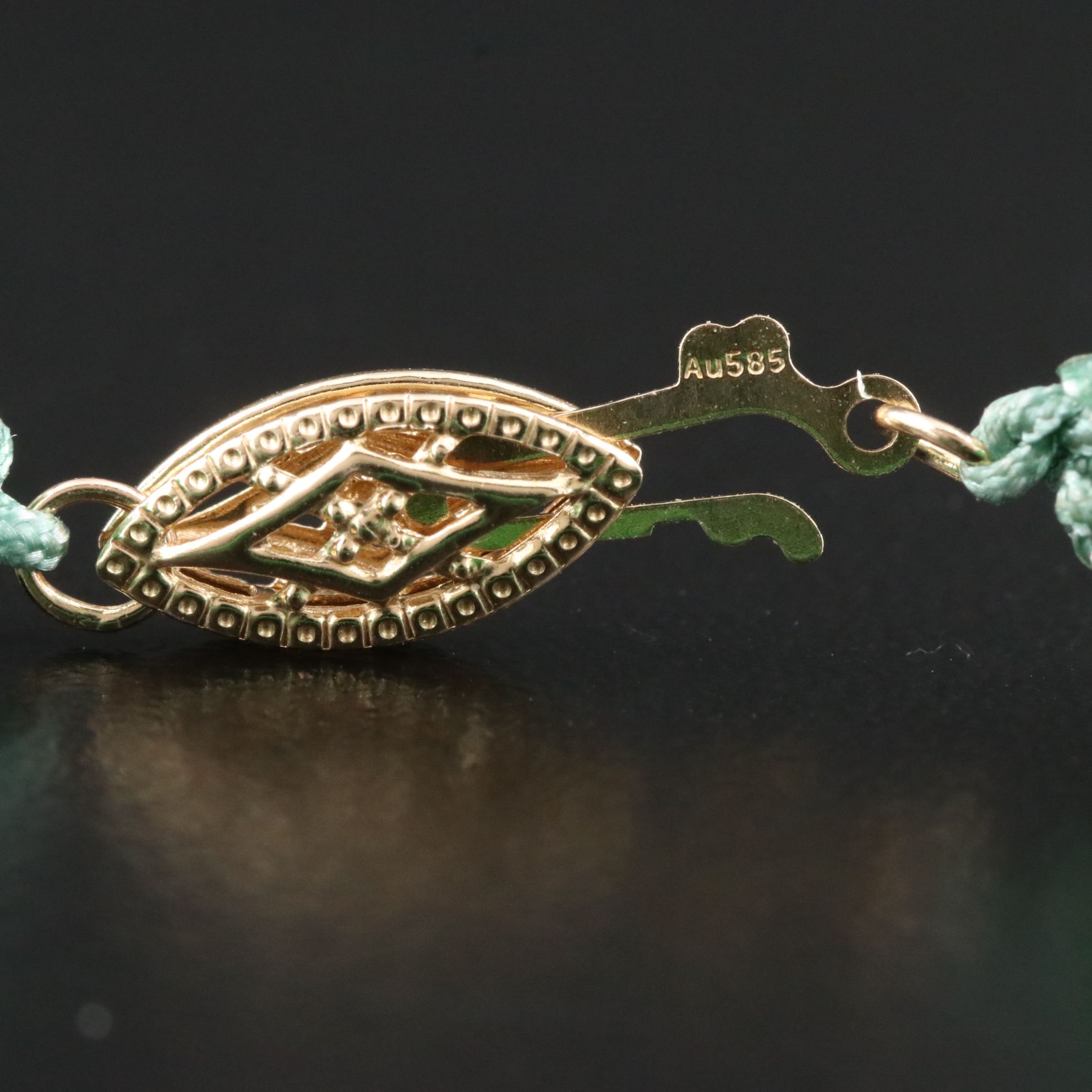 Jadeite Necklace with 14K Clasp