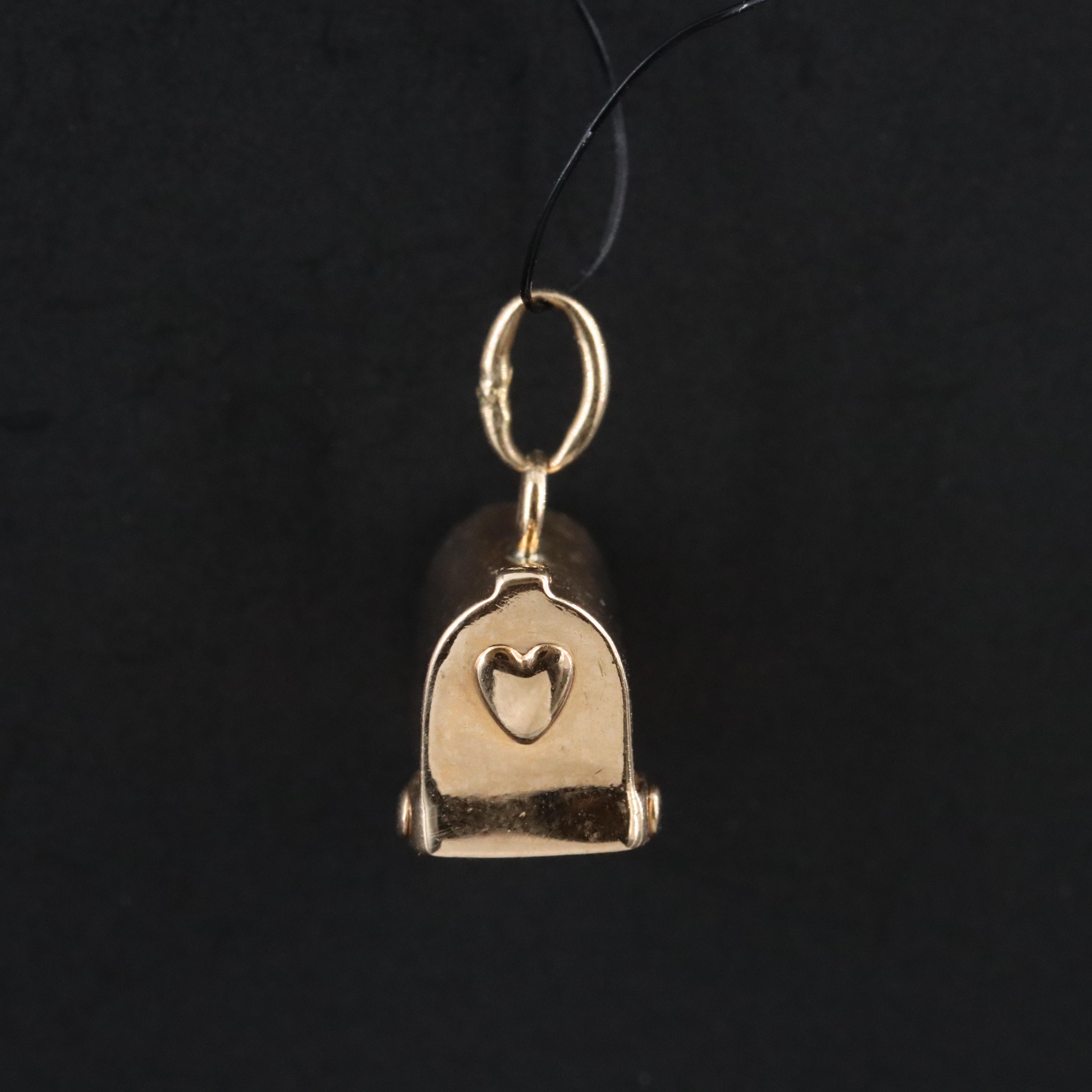 14K Articulated Mail Box Charm