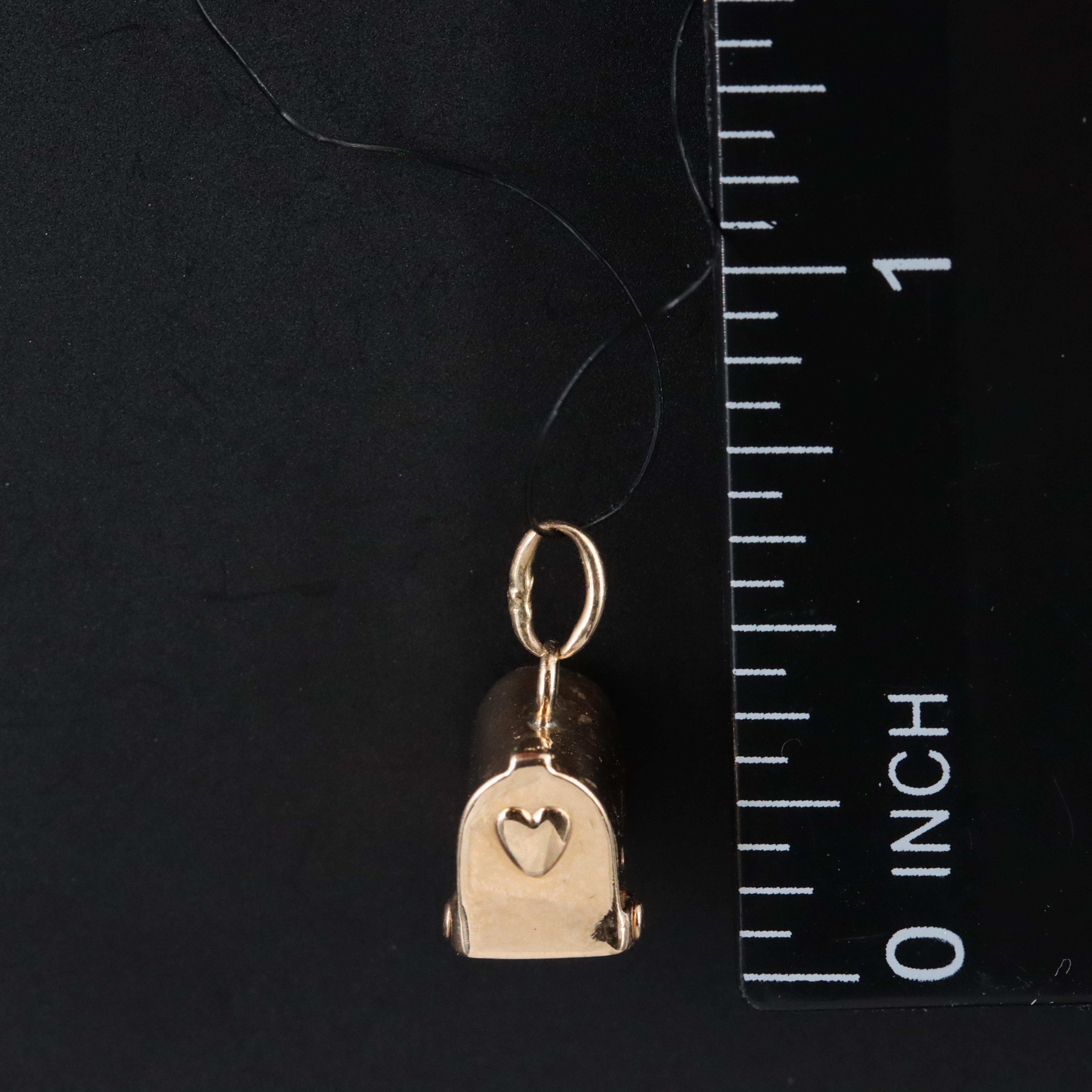14K Articulated Mail Box Charm