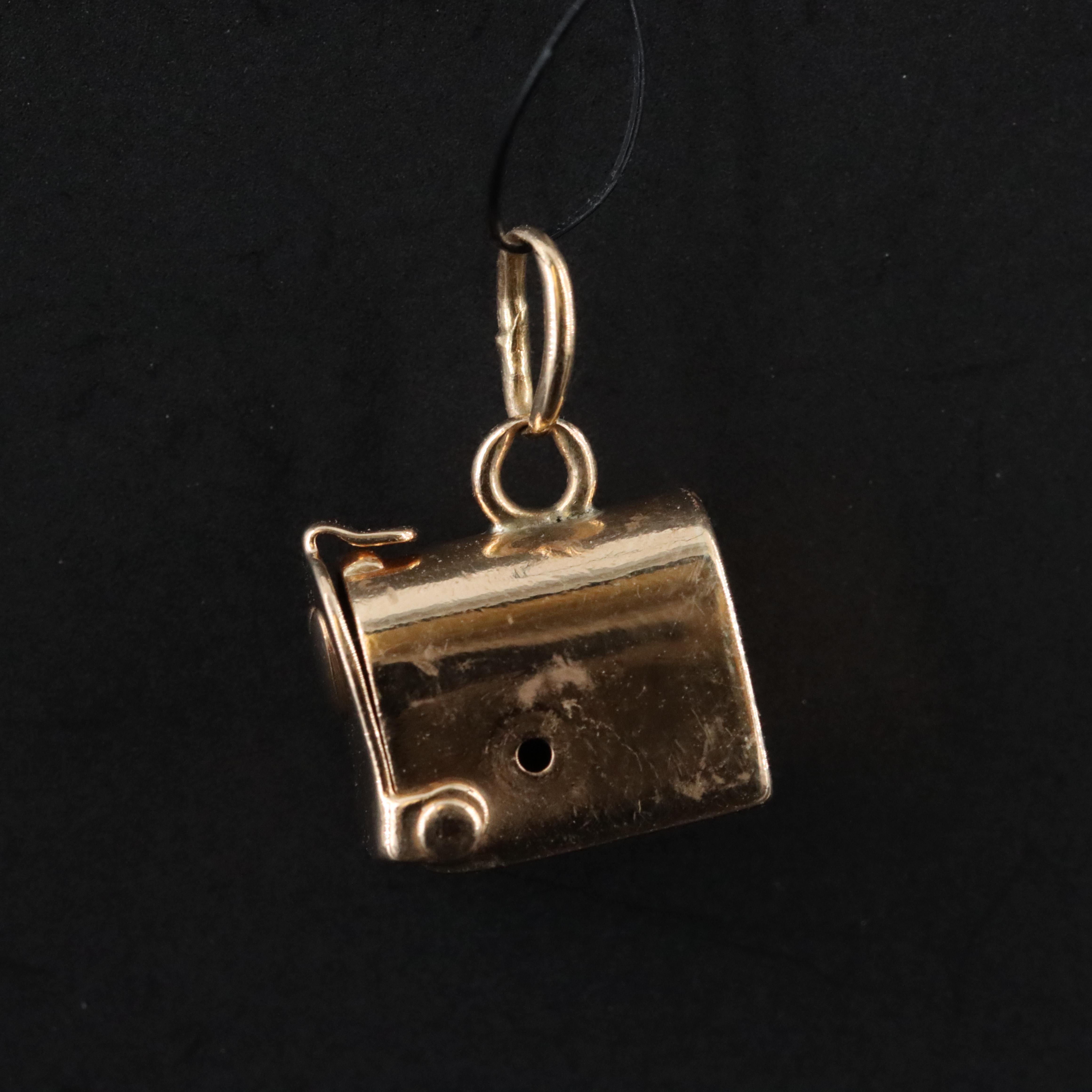 14K Articulated Mail Box Charm