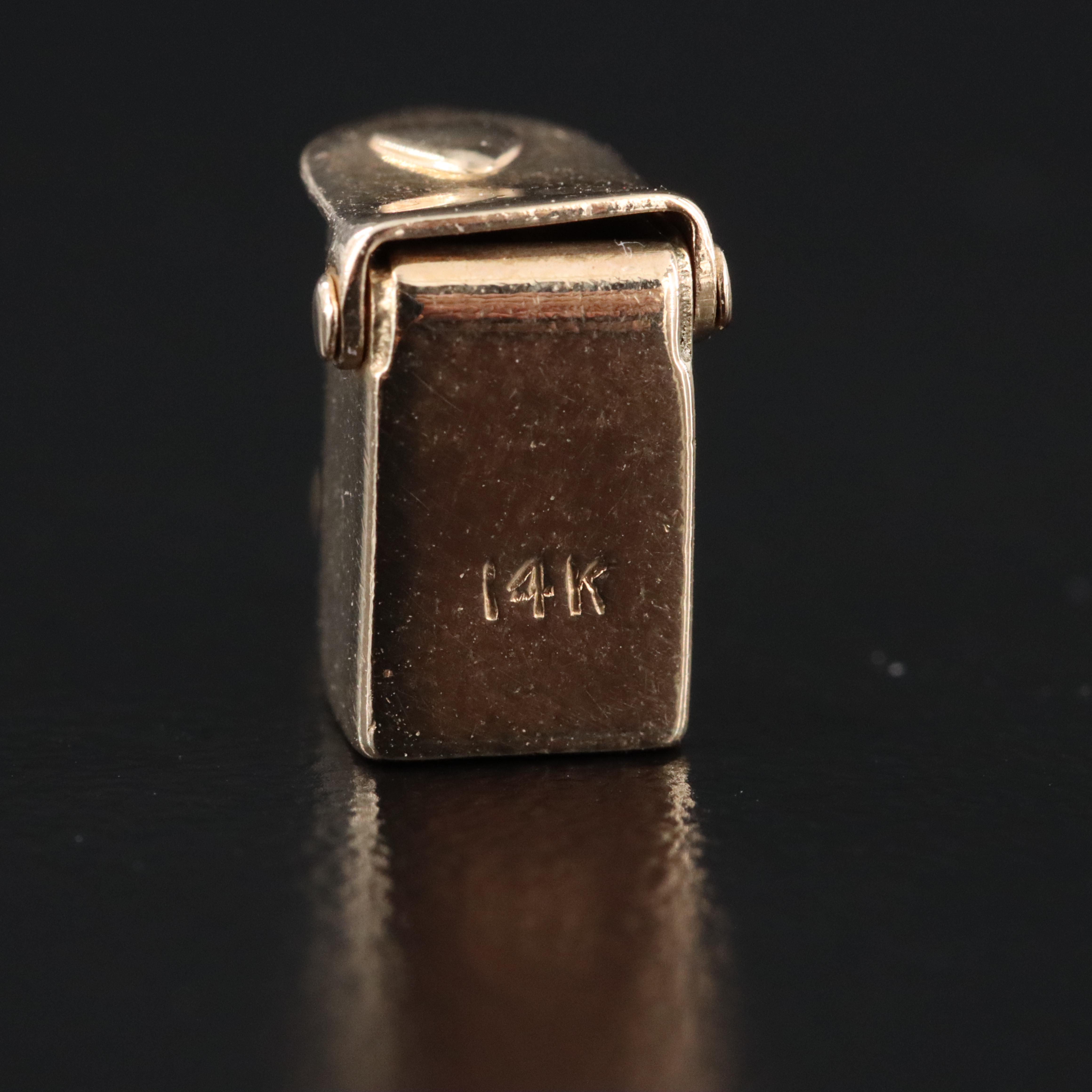 14K Articulated Mail Box Charm