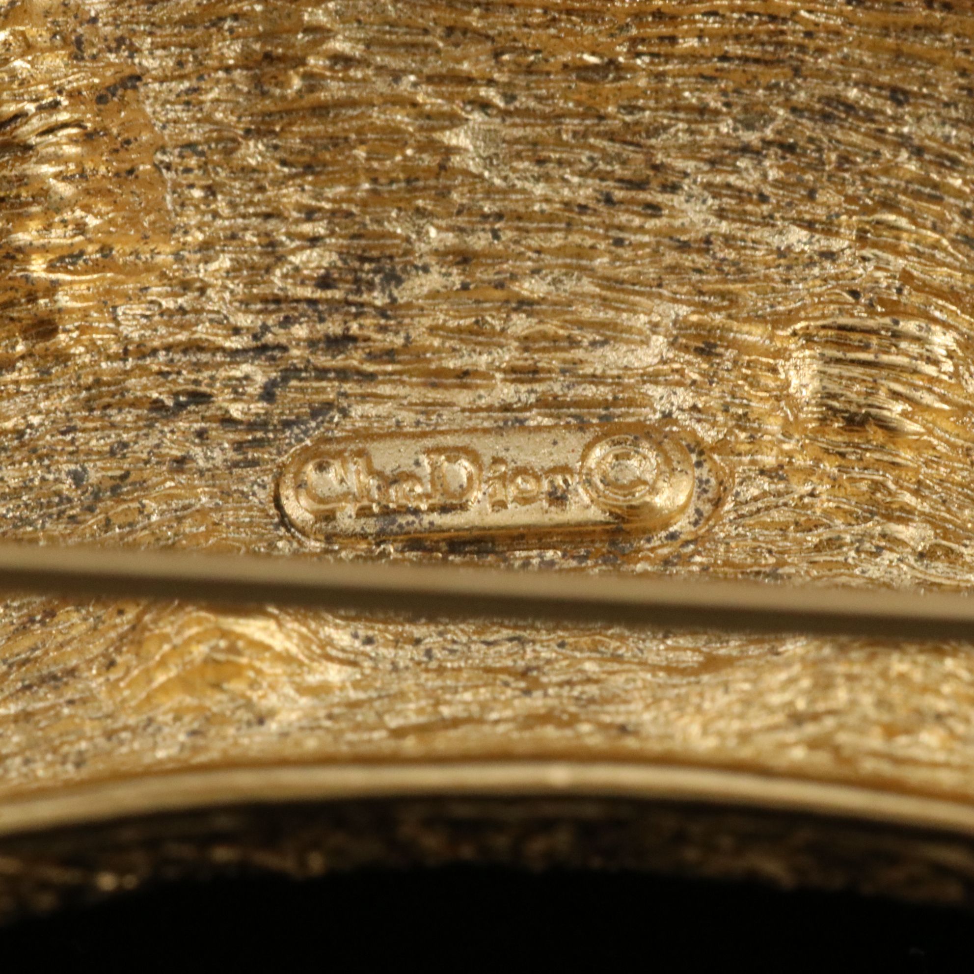 Christian Dior Crystal Crescent Moon Brooch