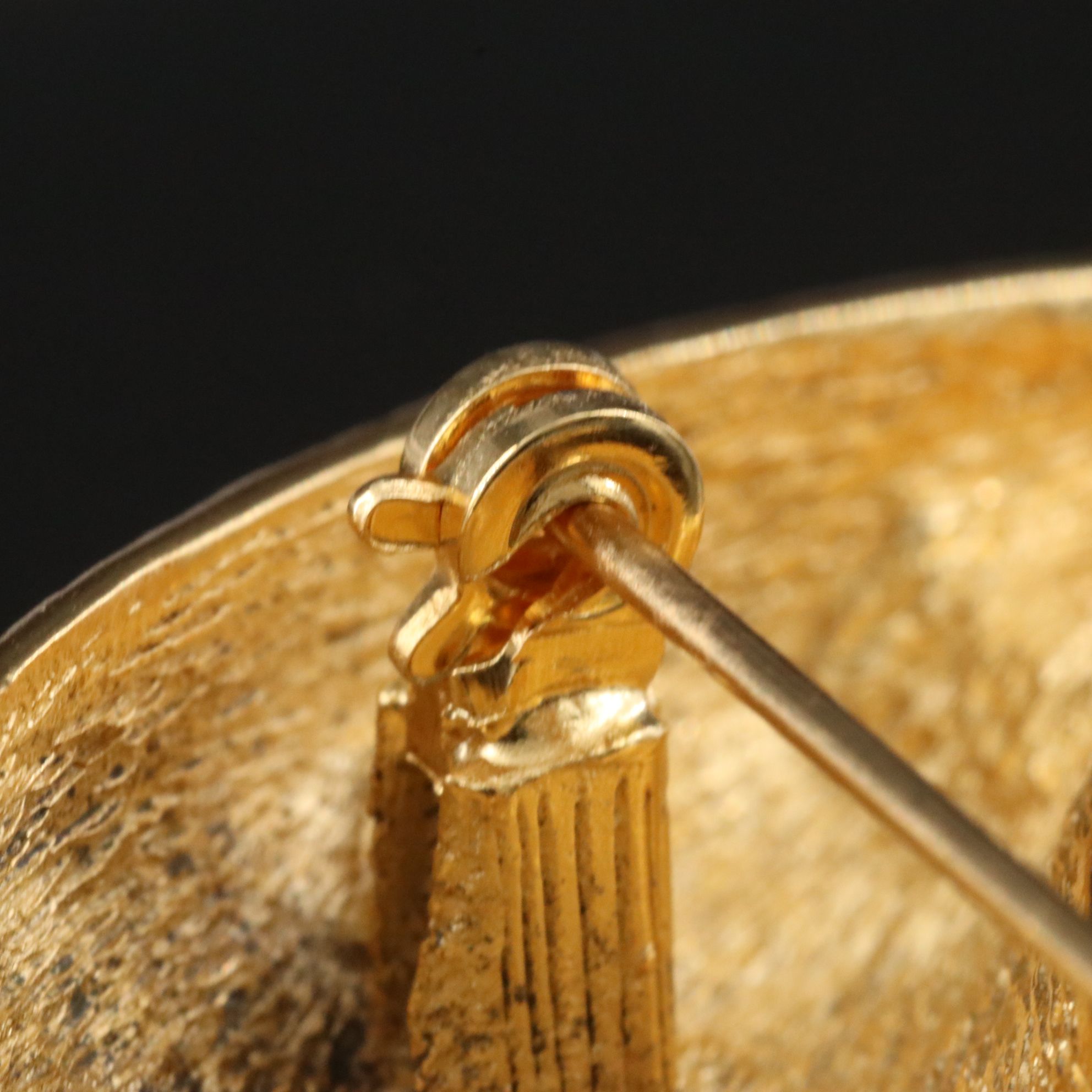 Christian Dior Crystal Crescent Moon Brooch