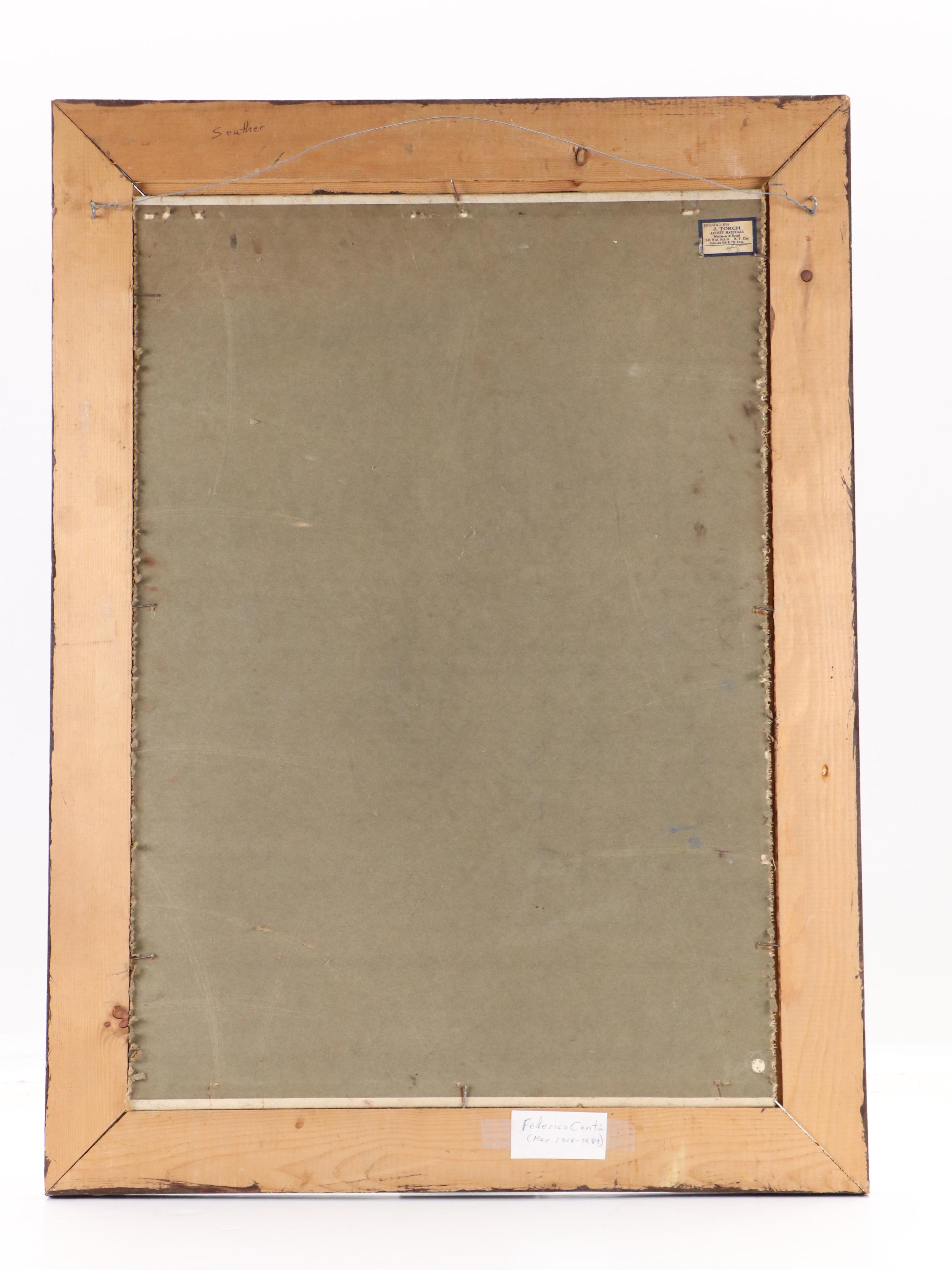 Mexican School Oil Painting of Three Women Near Coast