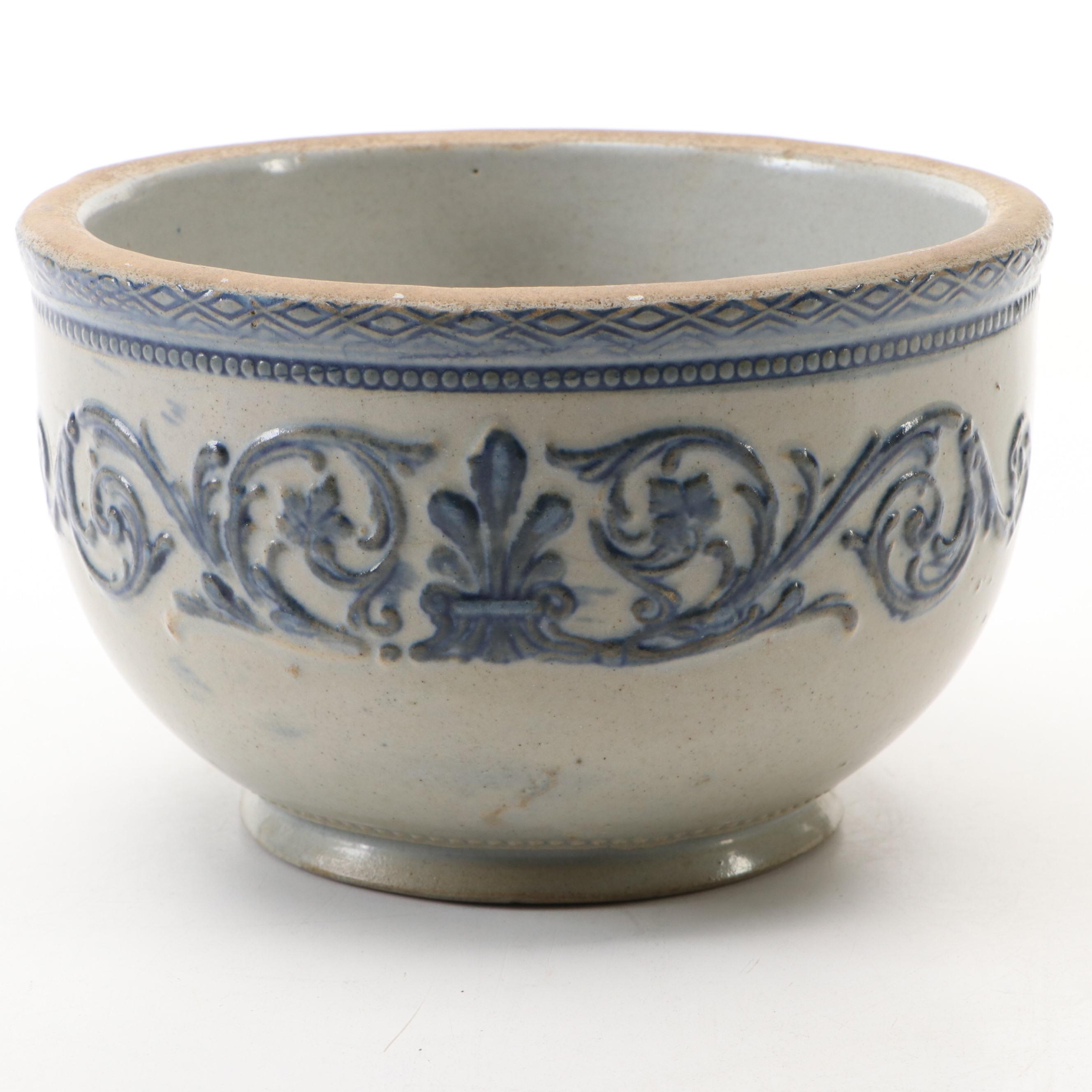 Old Sleepy Eye Pottery Salt Glazed Stoneware Bowl, Early 20th Century