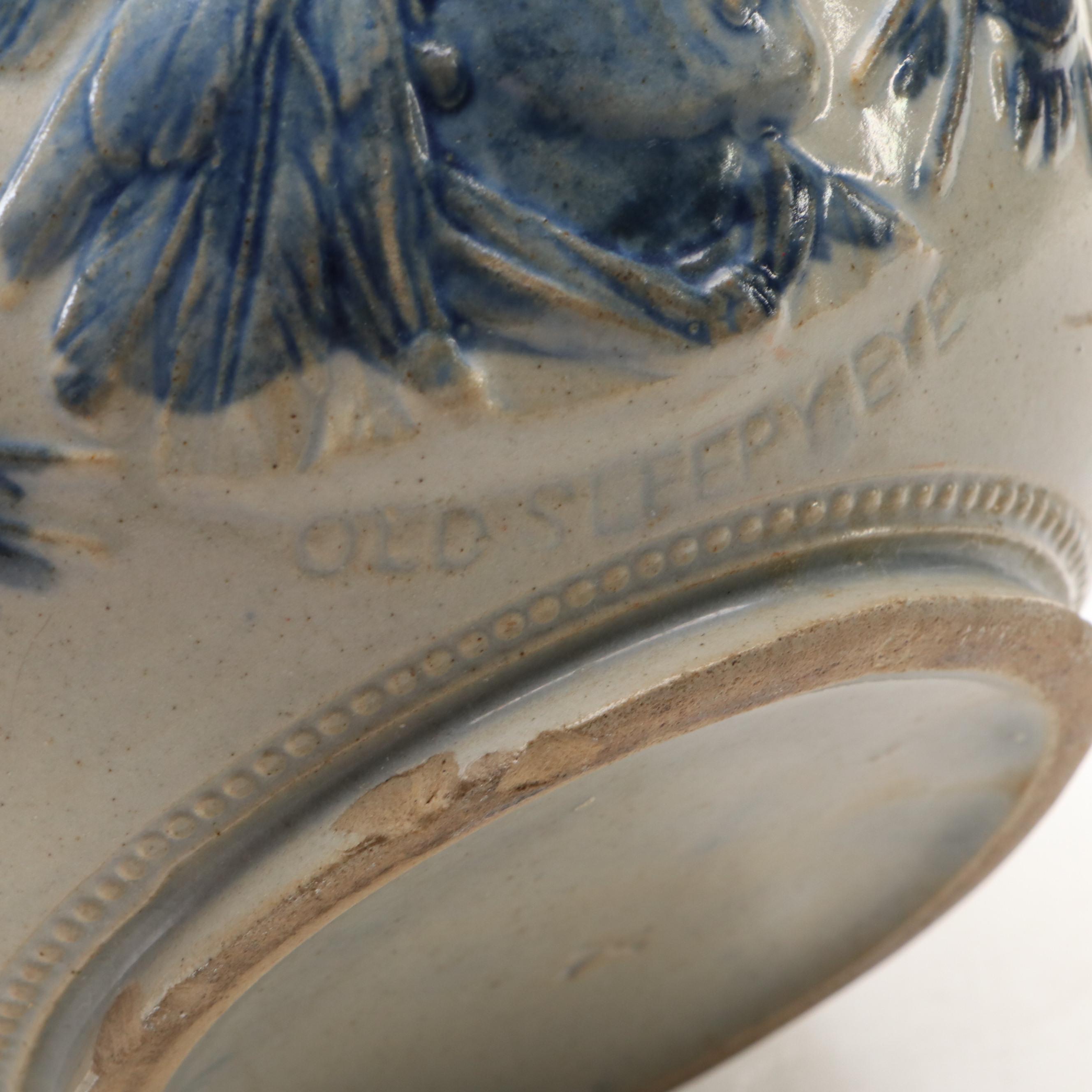 Old Sleepy Eye Pottery Salt Glazed Stoneware Bowl, Early 20th Century