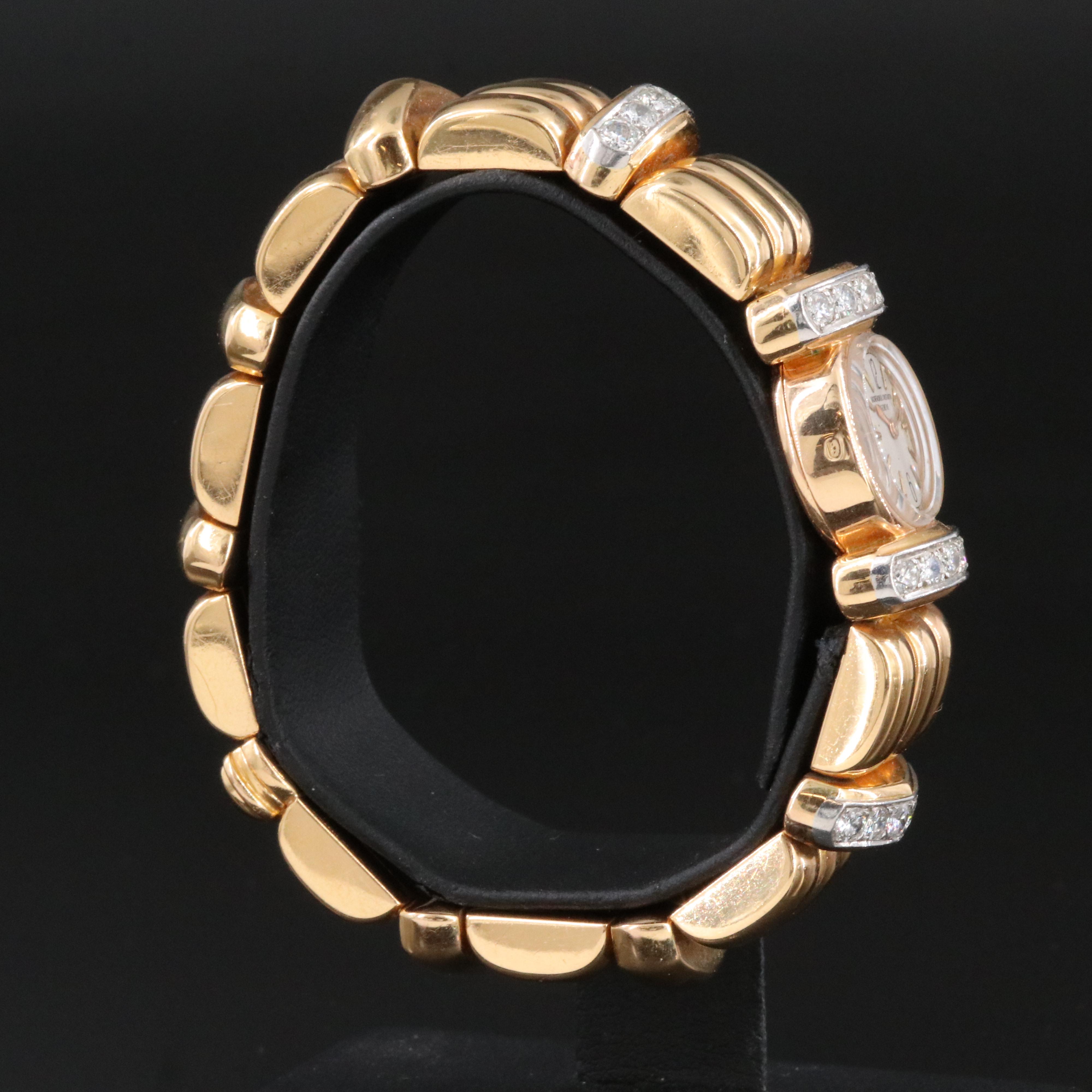 Vacheron Constantin 18K Gold & Diamond Vintage Cocktail Watch c.1960s