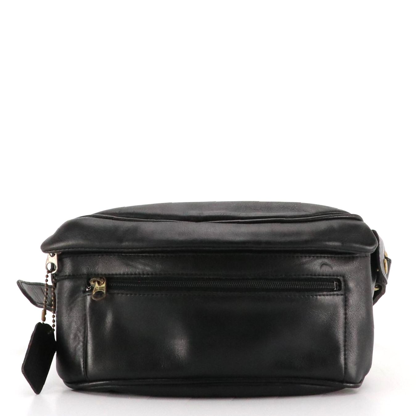 Coach Vintage Black Leather Waist Bag, 1990s