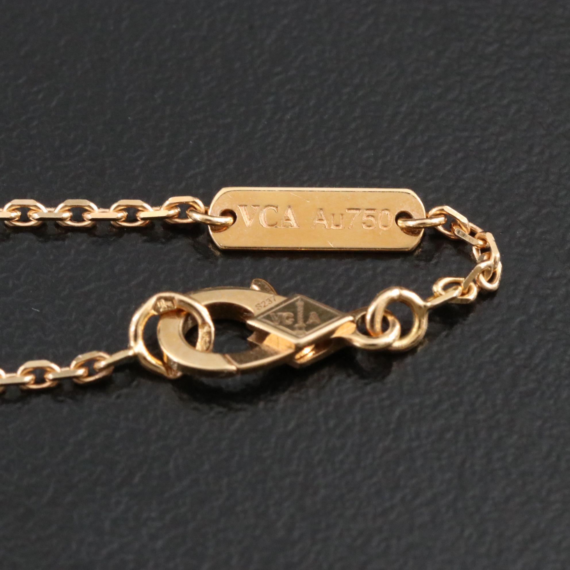 Van Cleef & Arpels Vintage Alhambra 18K Black Onyx Necklace