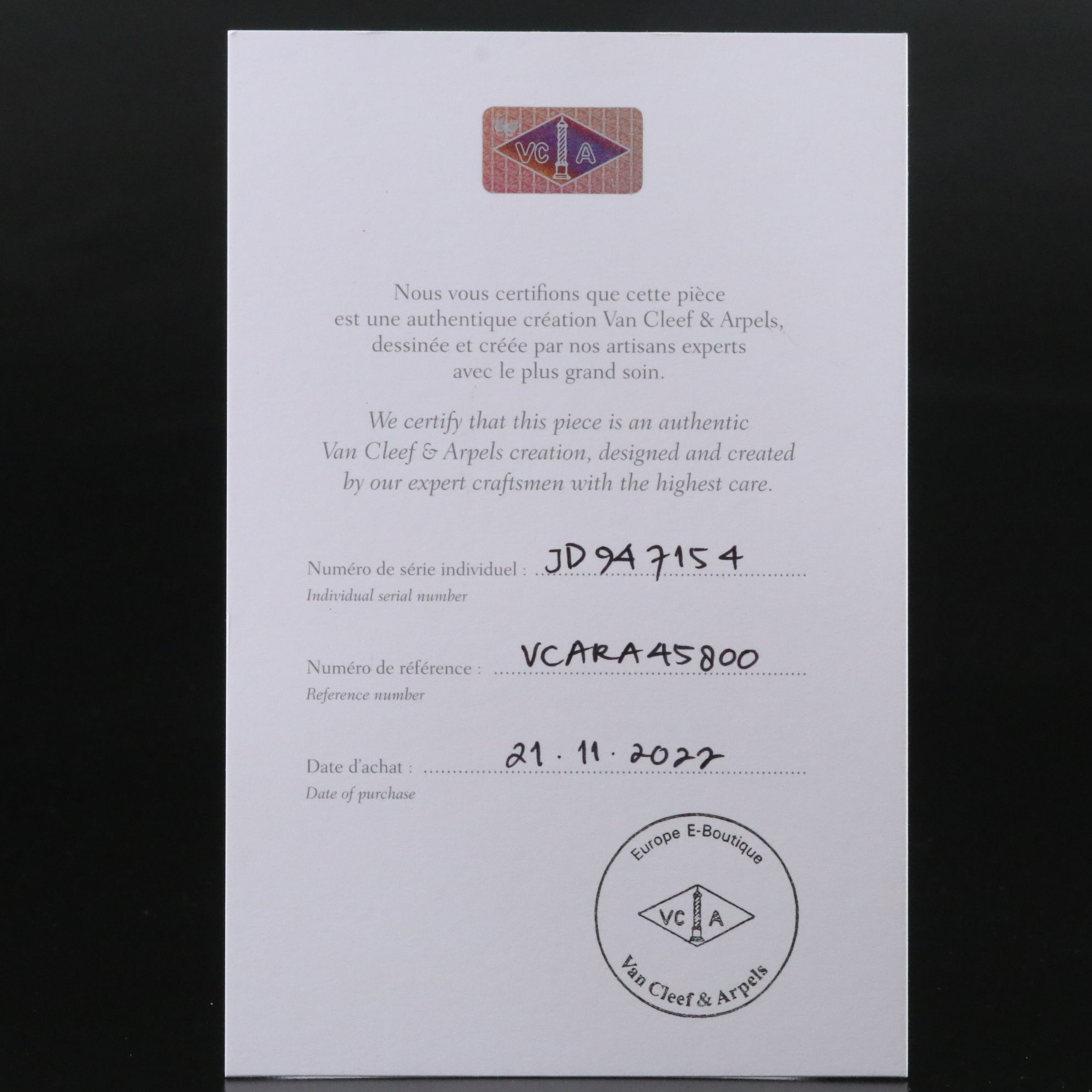 Van Cleef & Arpels Vintage Alhambra 18K Black Onyx Necklace