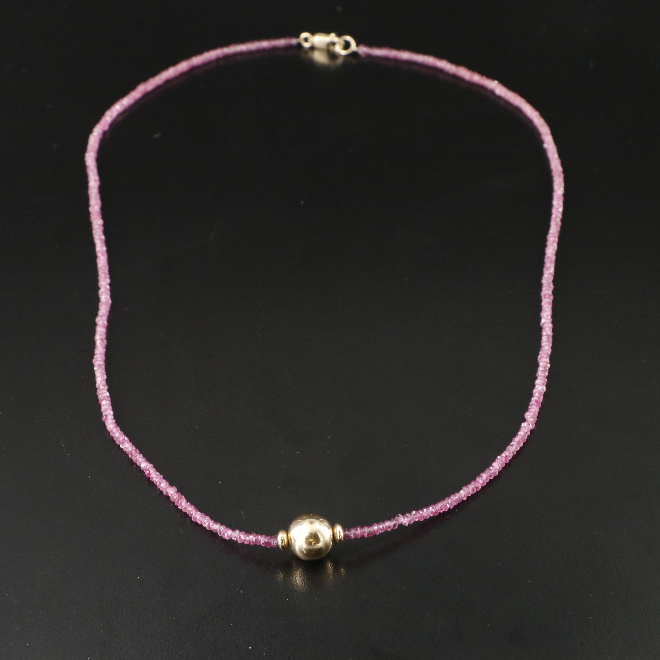 Garnet and Peridot Necklaces Featuring 14K Accents