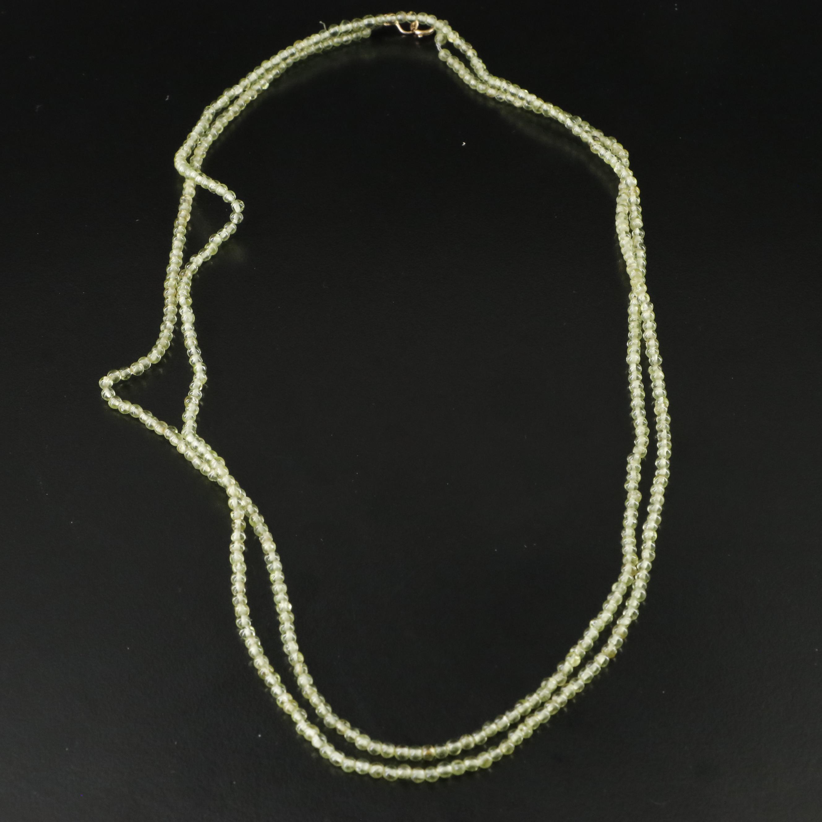 Garnet and Peridot Necklaces Featuring 14K Accents