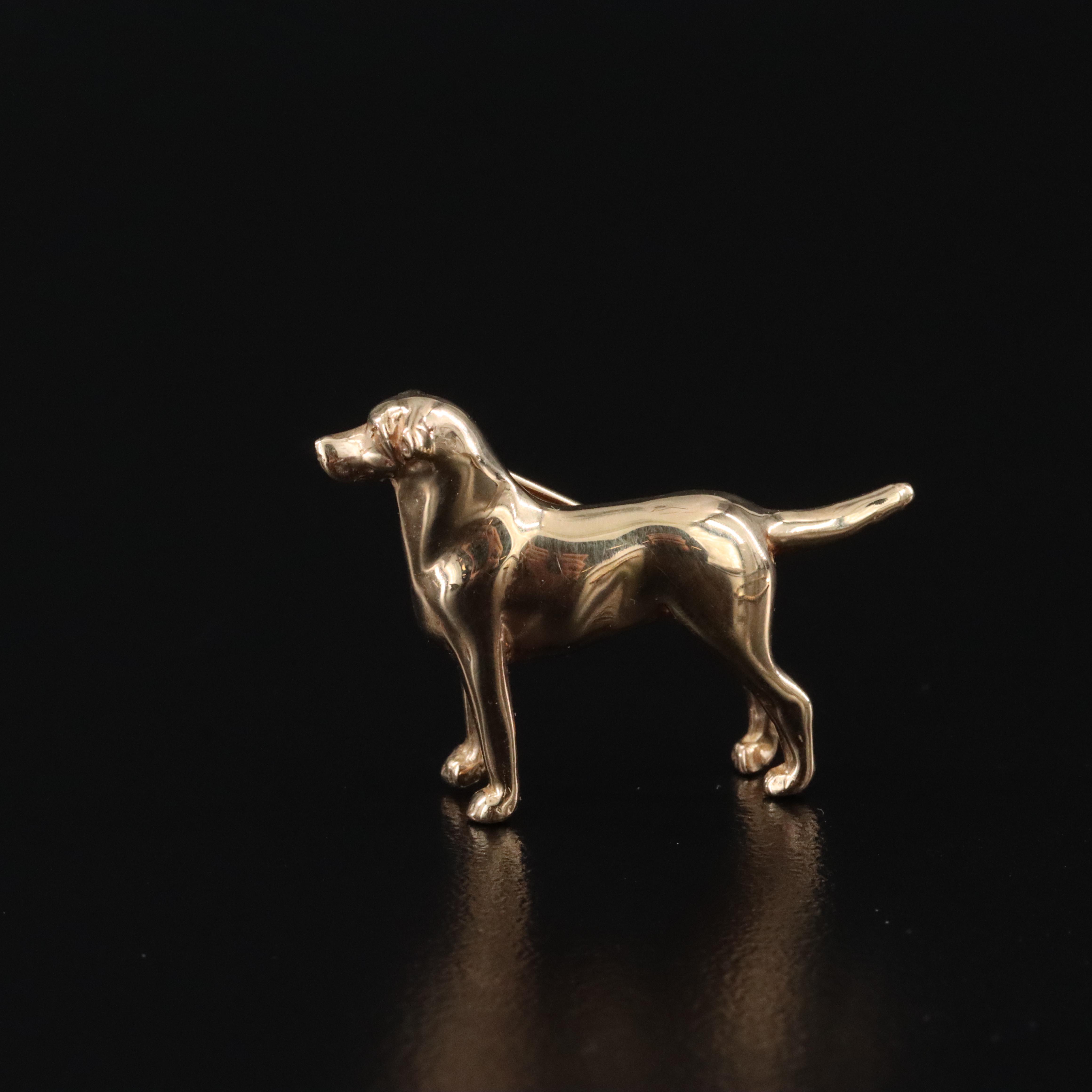 14K Heart Bracelet and Dog Pin with Dog Earrings and Components