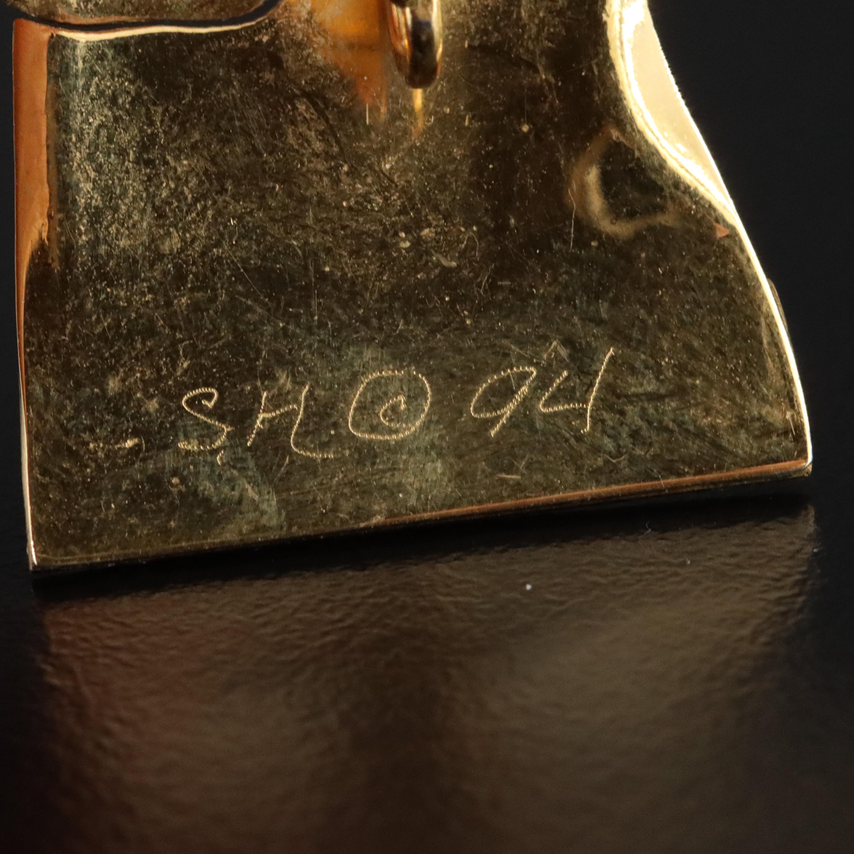 14K Heart Bracelet and Dog Pin with Dog Earrings and Components