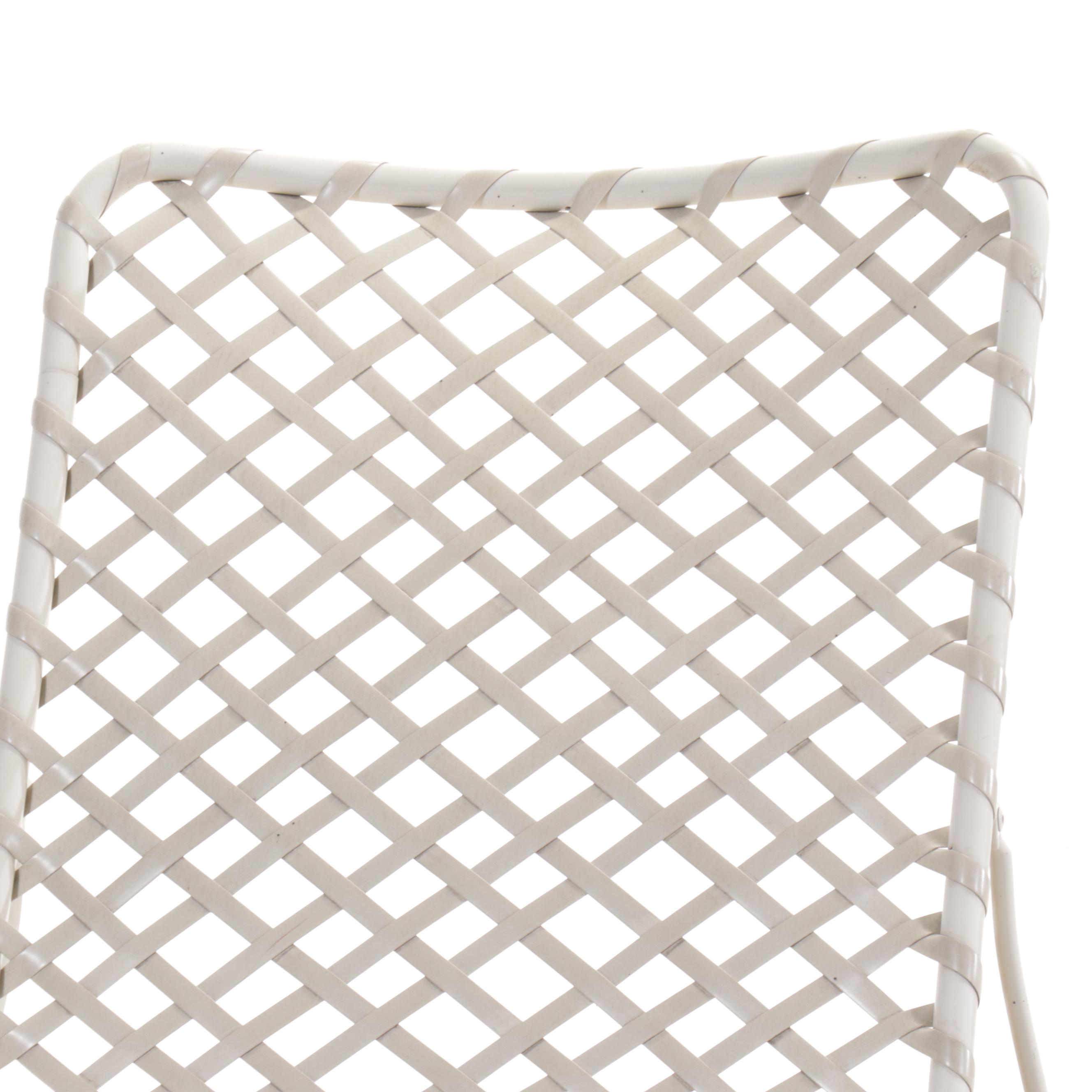 Pair of Brown Jordan Vinyl Lattice Weave Chaise Lounges