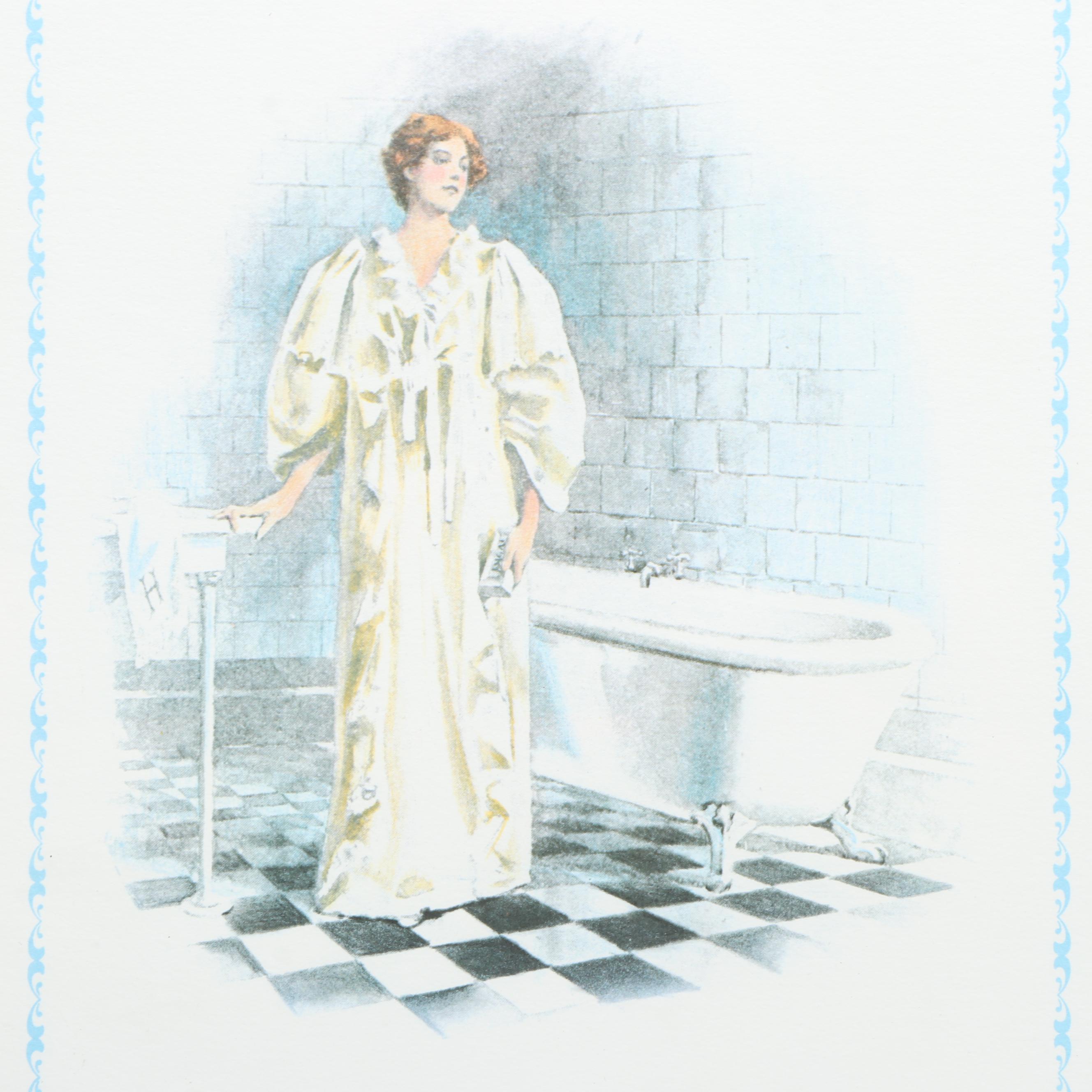 Ivory Soap Framed Ad with Ivory, Wards, Werk's and Other Wrapped Soap Bars