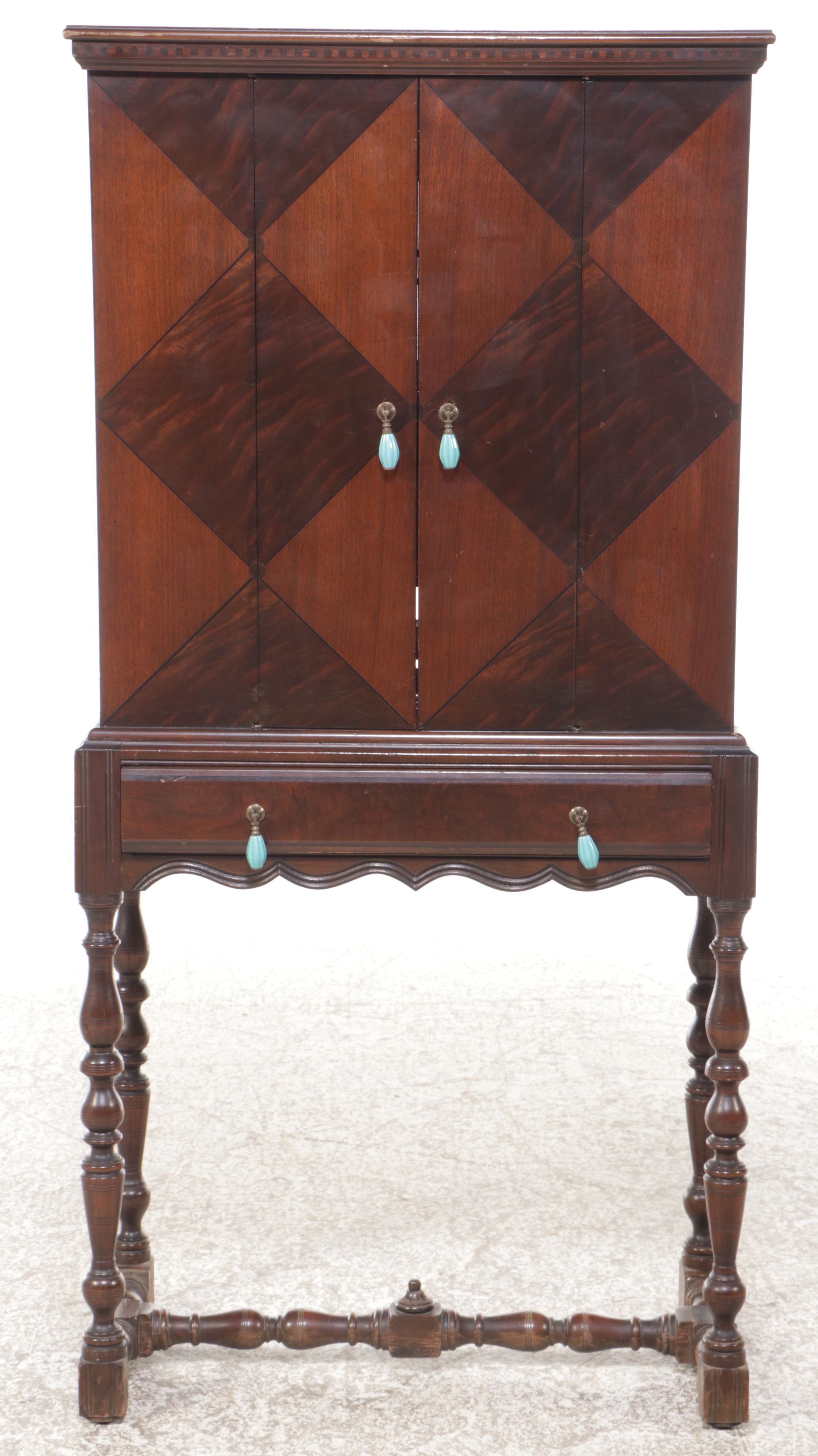 Mahogany Free-Standing Radio Cabinet