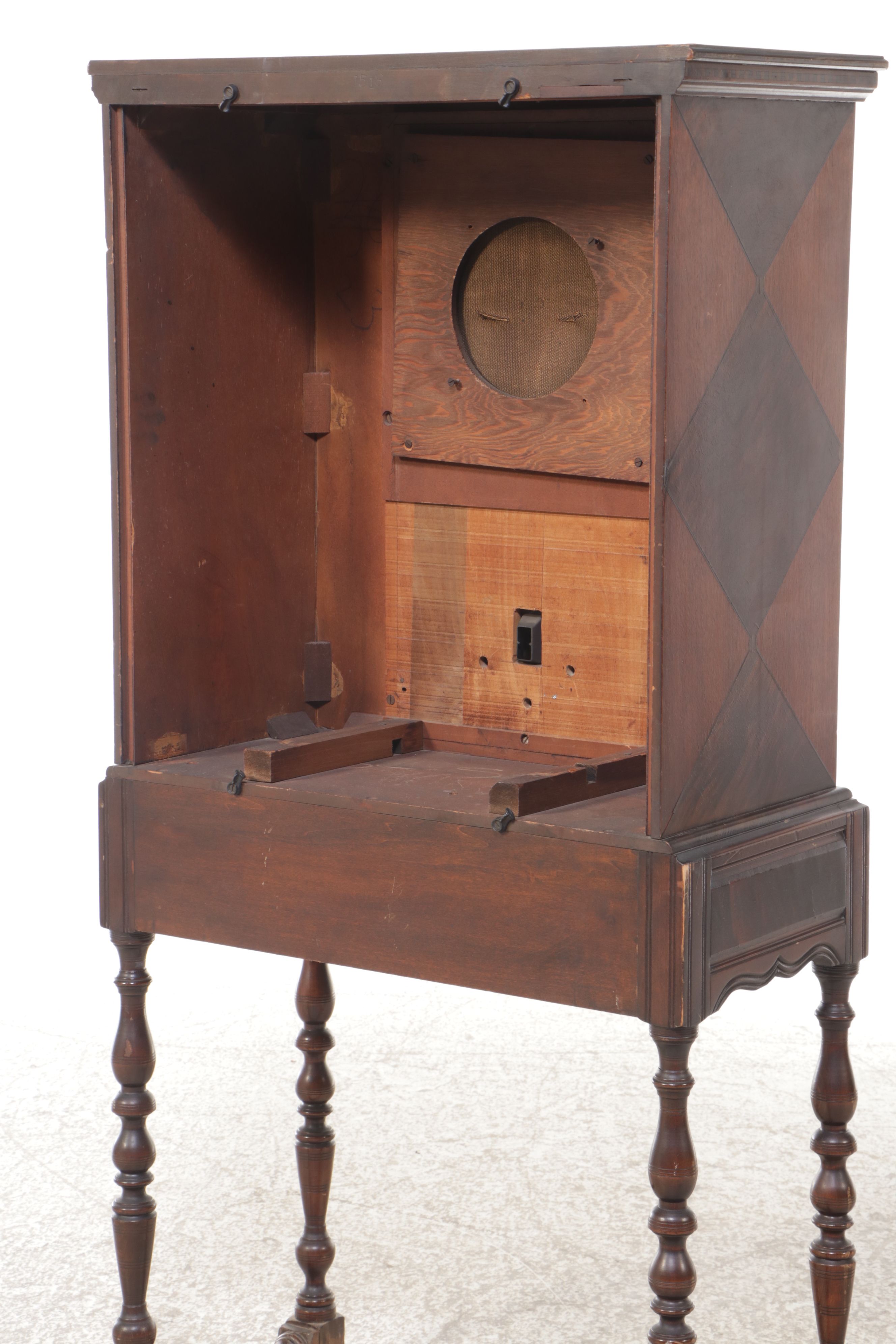 Mahogany Free-Standing Radio Cabinet