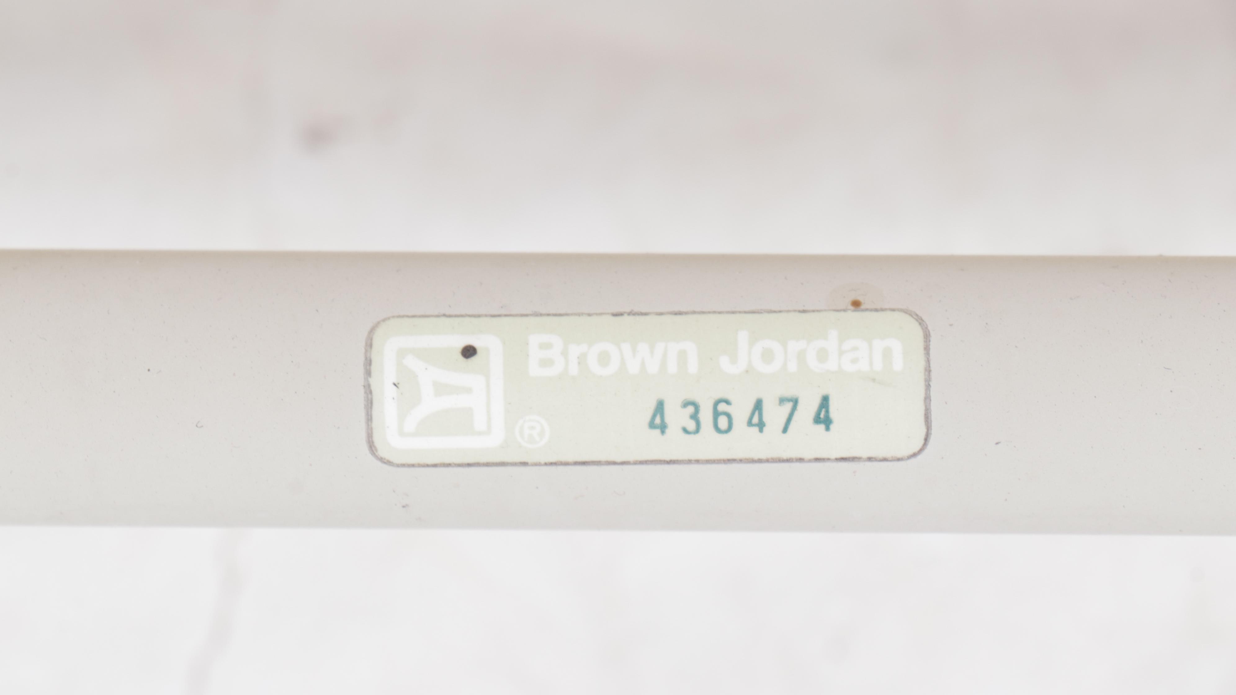 Pair of Brown Jordan Vinyl Lattice Weave Chaise Lounges