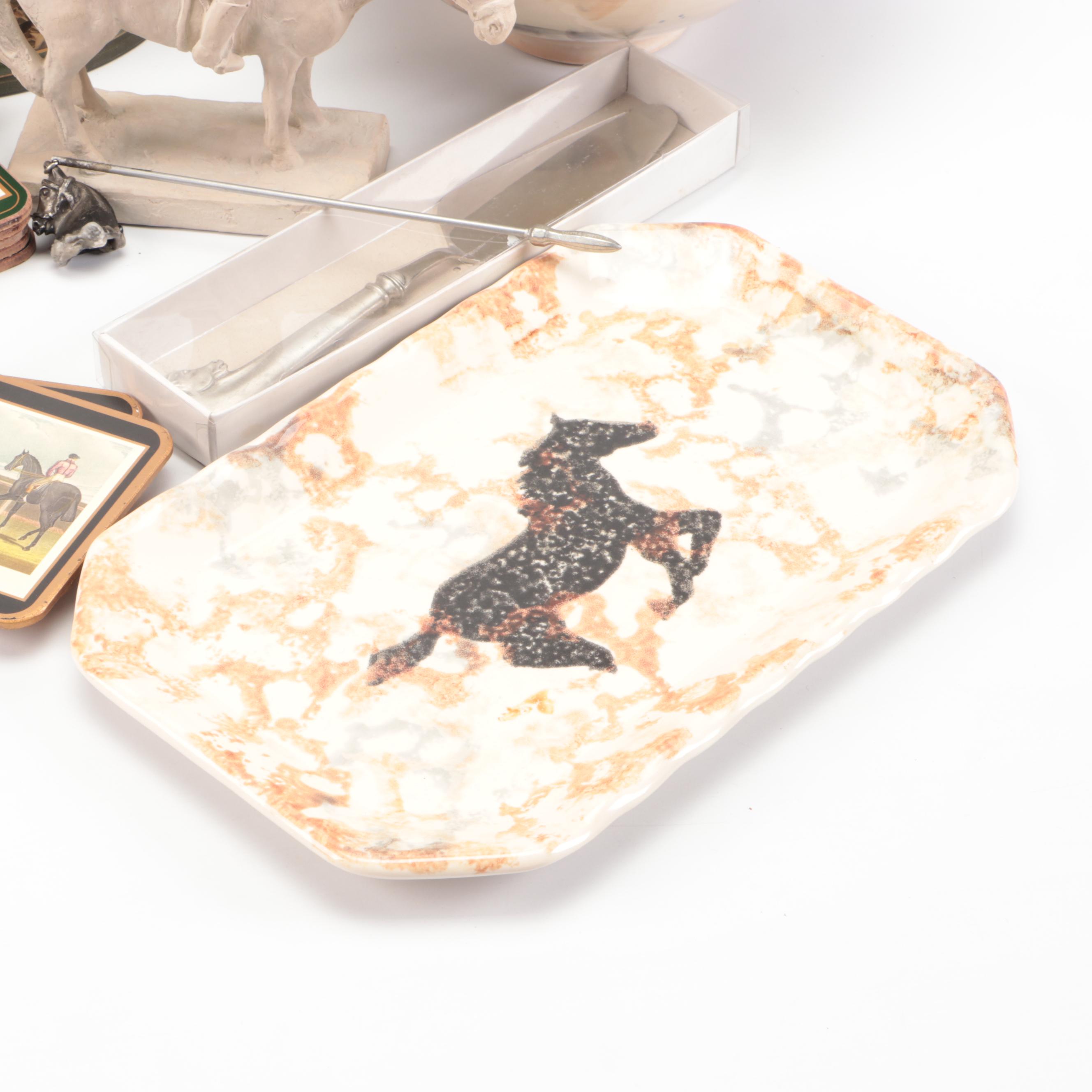 Equestrian Serveware and Décor Featuring Pimpernel "English Hunting" Coasters