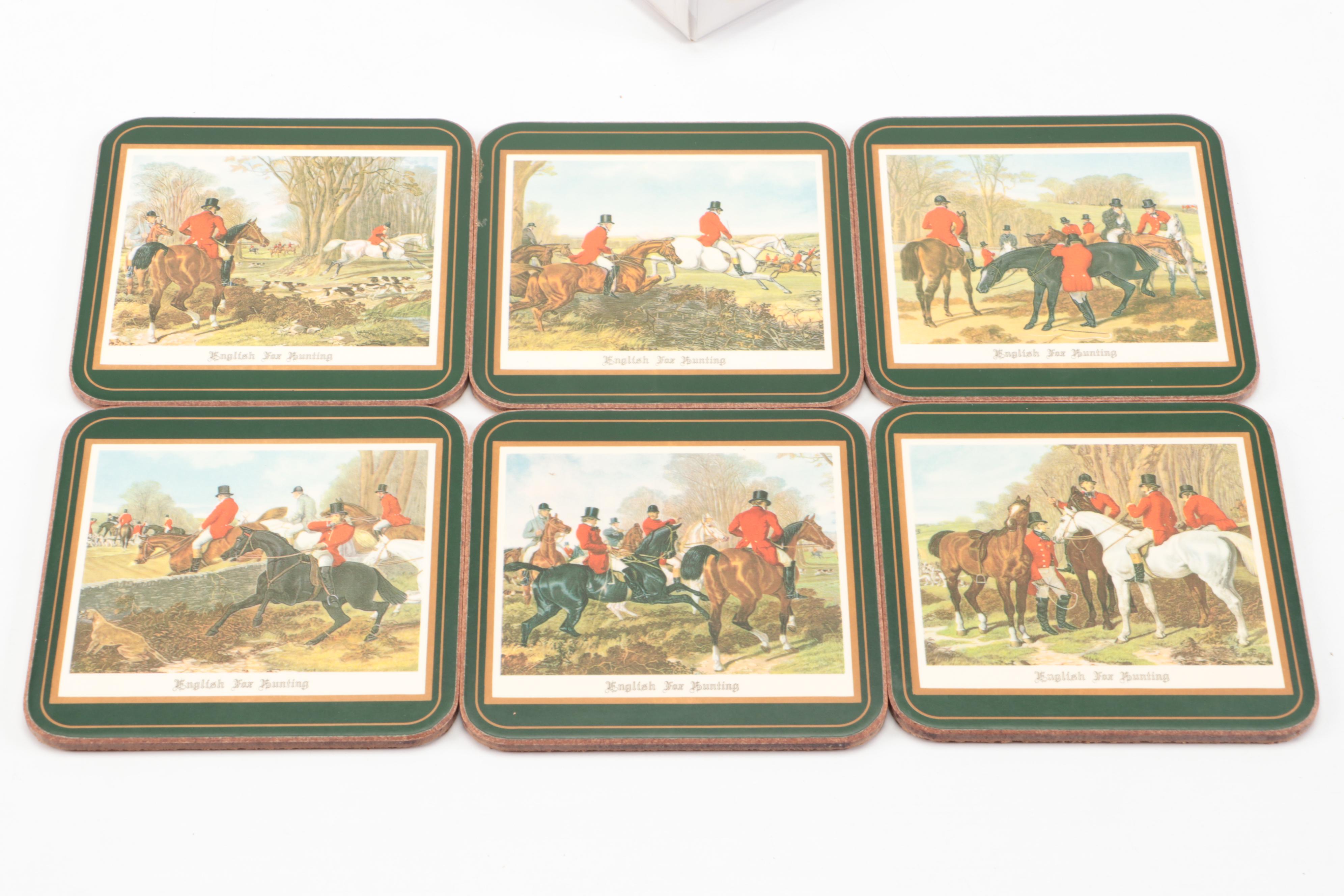 Equestrian Serveware and Décor Featuring Pimpernel "English Hunting" Coasters
