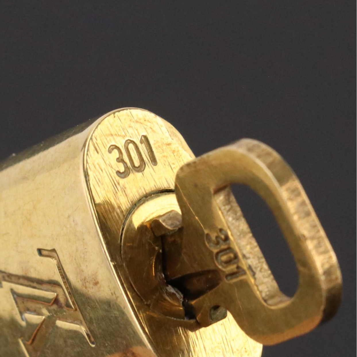 Louis Vuitton 300-Series Brass Padlock and Key Sets
