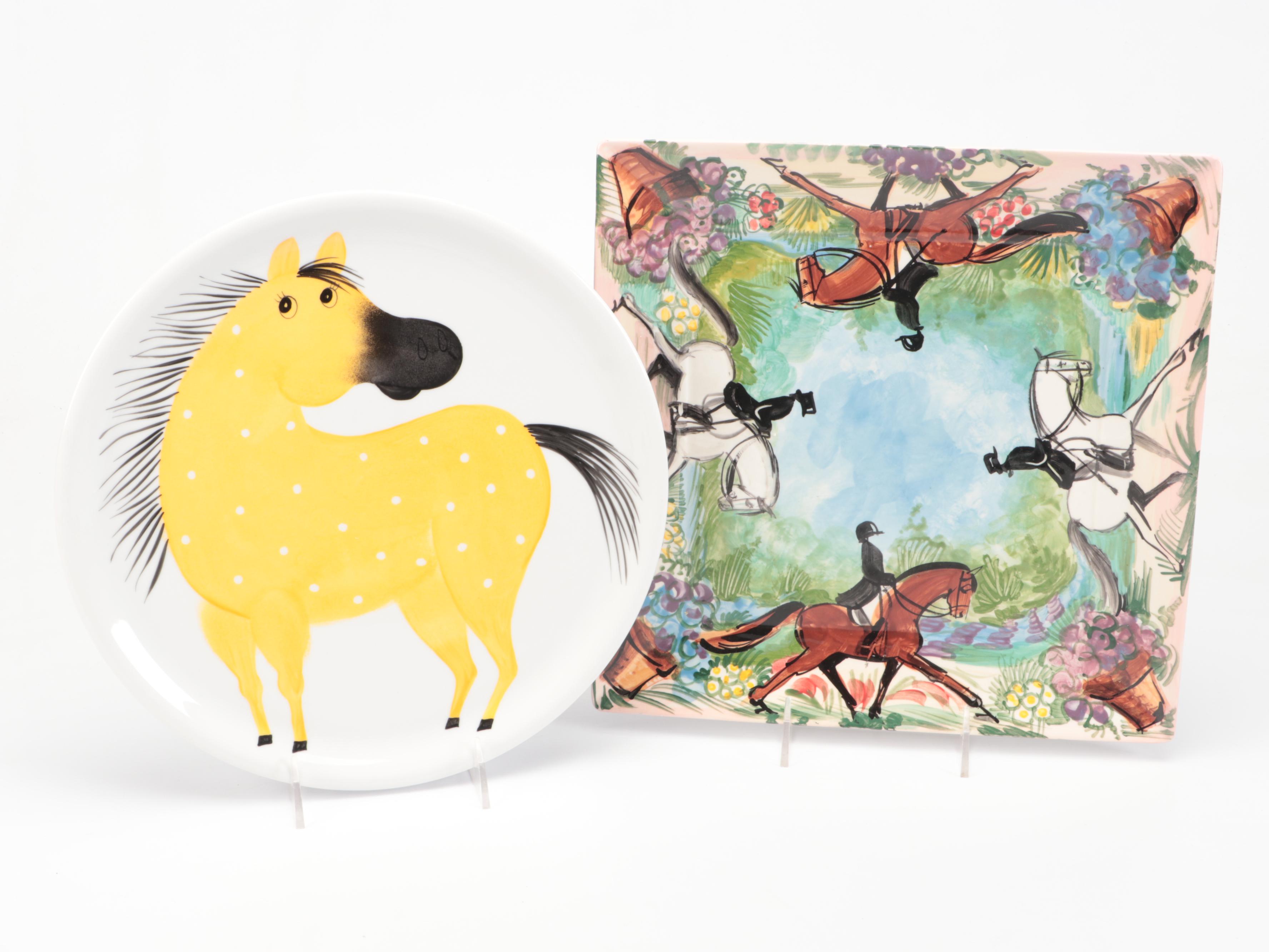 Equestrian Serveware and Décor Featuring Pimpernel "English Hunting" Coasters