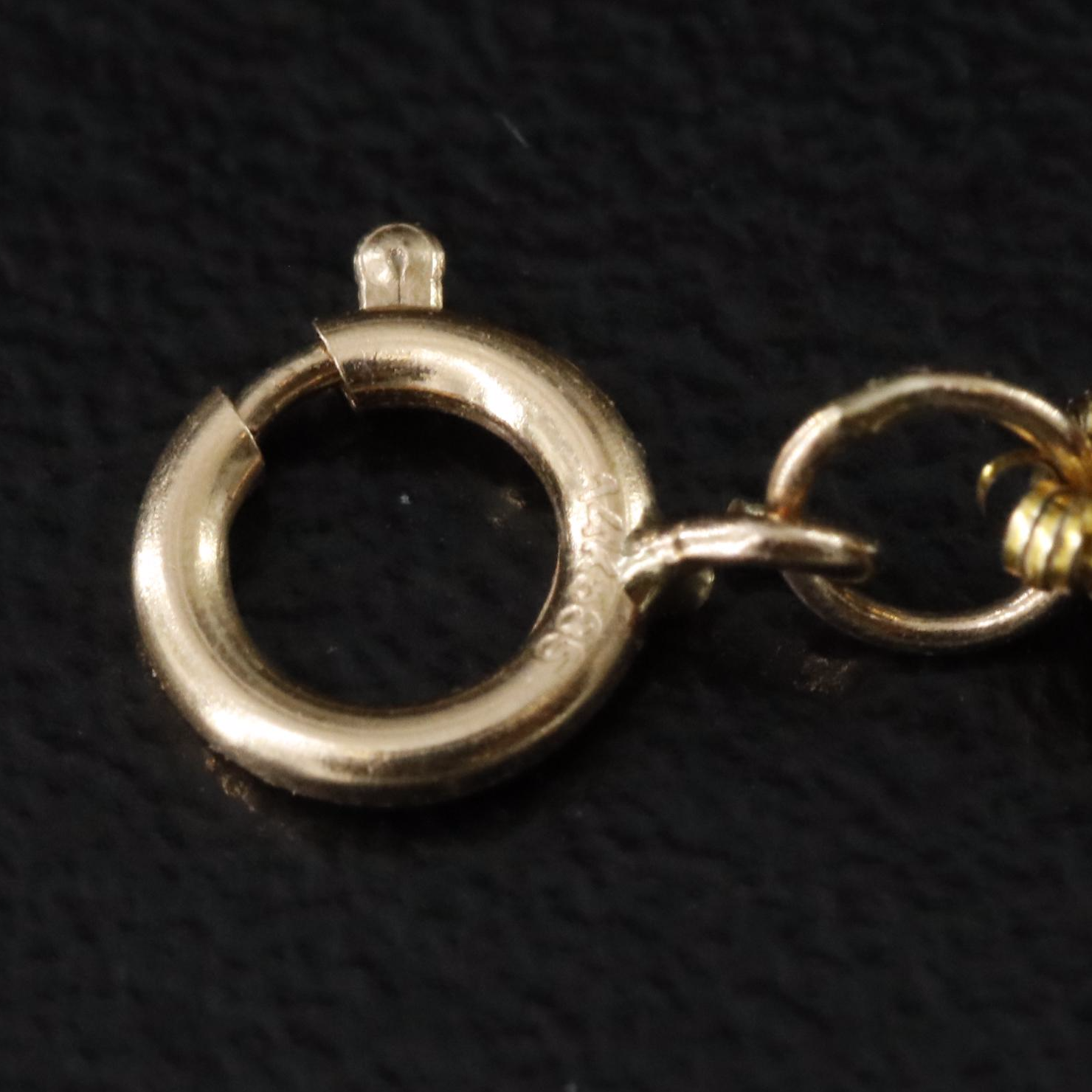 Scrap 14K Bracelet with Garnets and Pearls