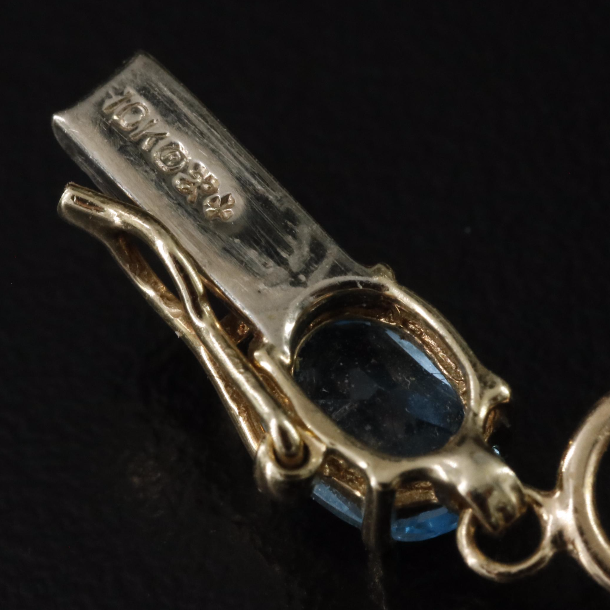 10K Topaz Line Bracelet