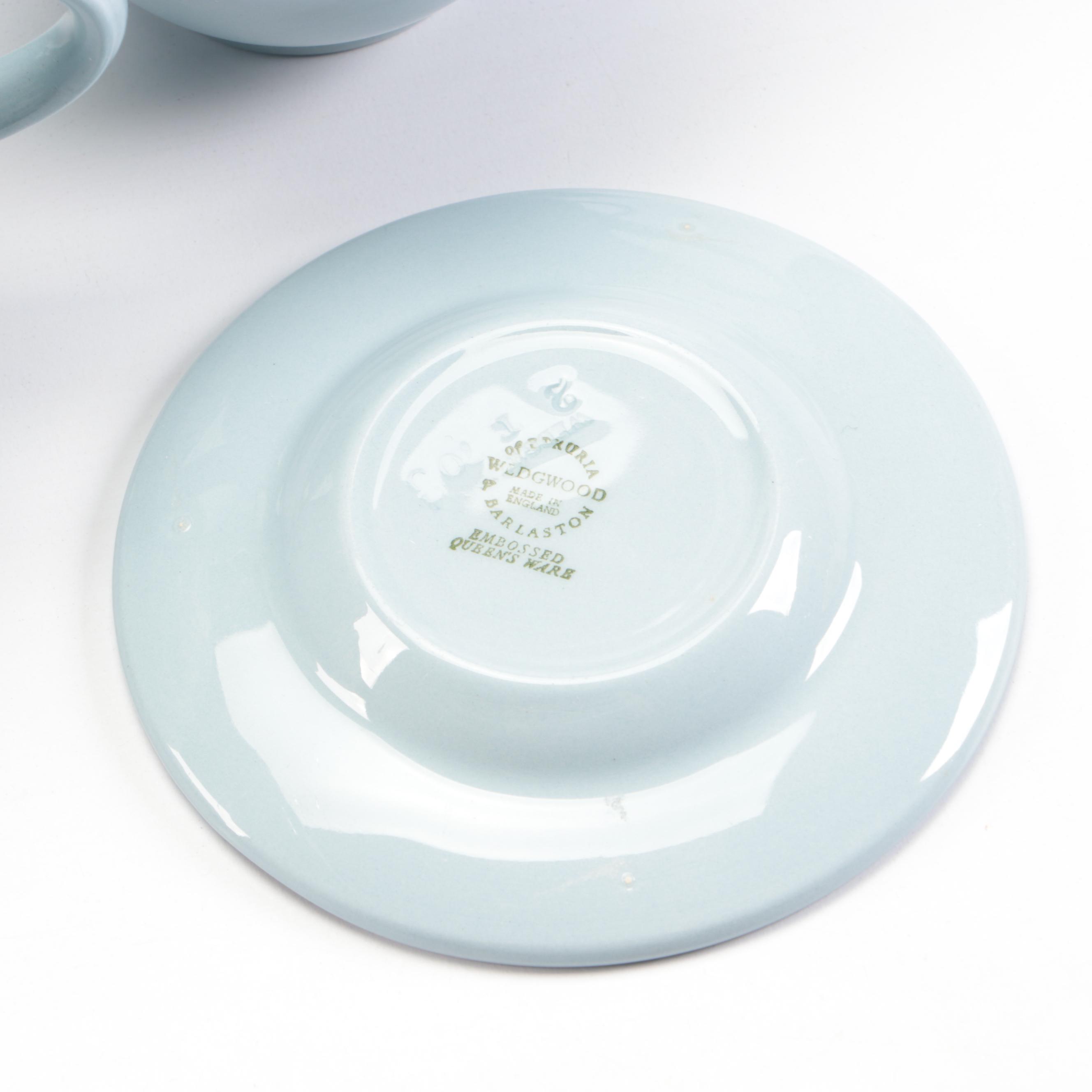 Wedgwood "Cream on Lavender" Shell Edge Table Accessories and Dinnerware