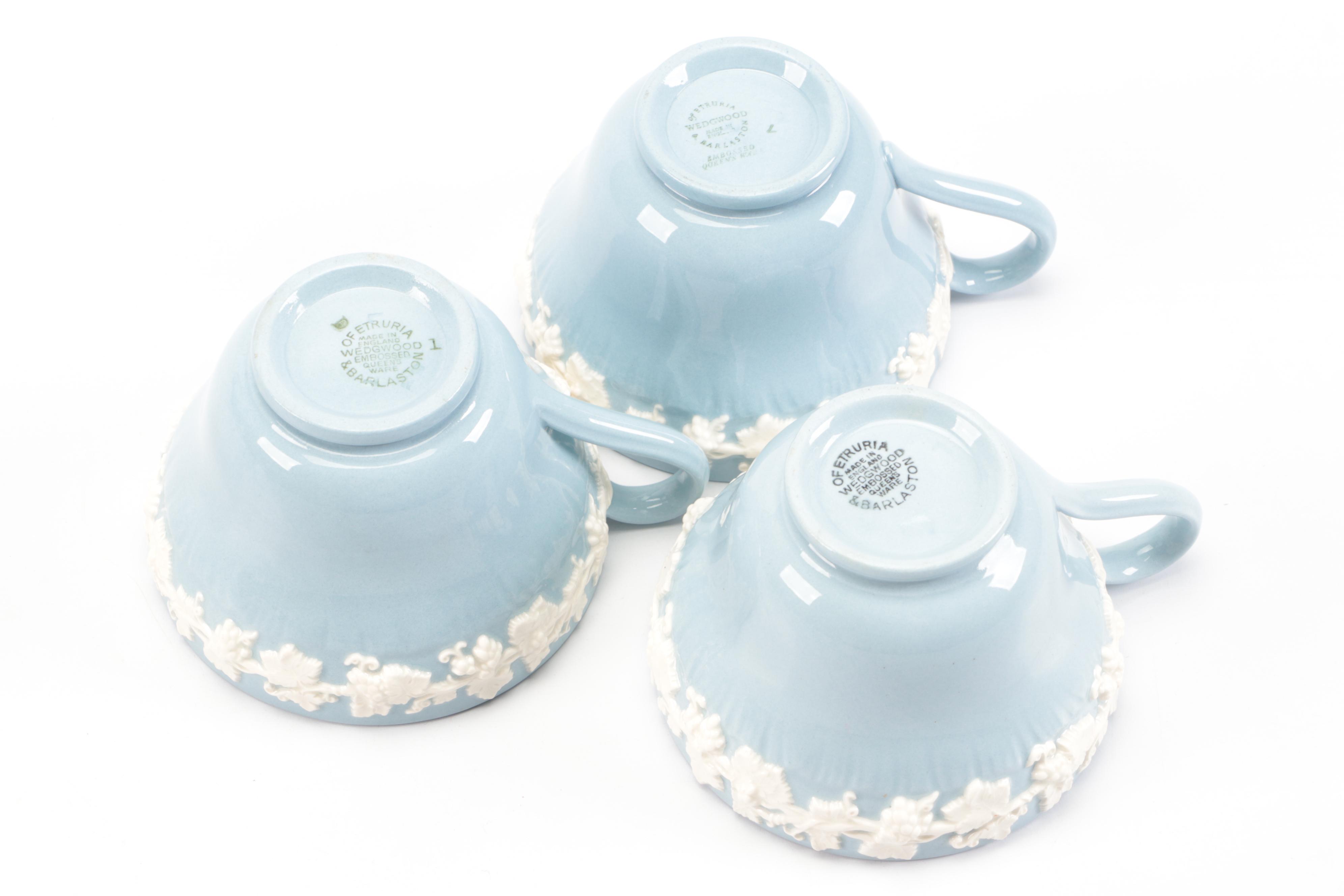 Wedgwood "Cream on Lavender" Shell Edge Table Accessories and Dinnerware